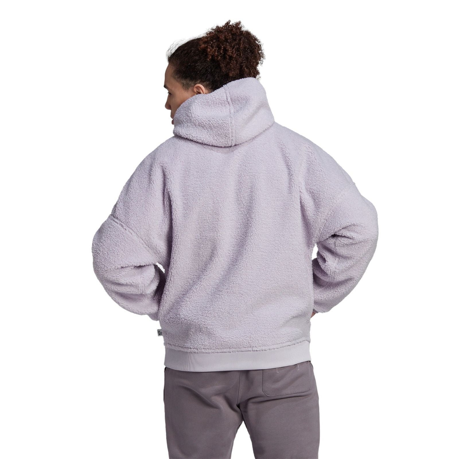 adidas Polar Fleece Full-Zip Sweatshirt Hoodie - Purple - ViaductClothing - -