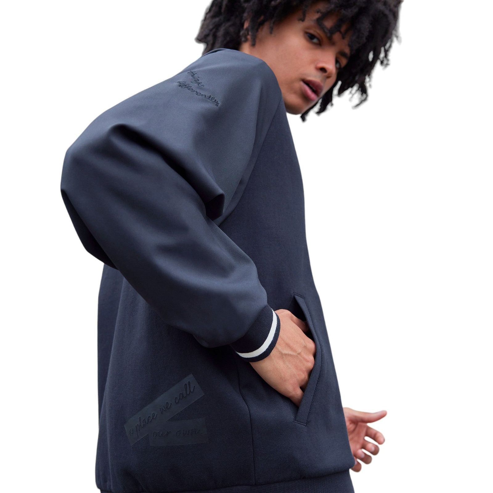 adidas Printed Bomber Jacket (Gender Neutral) - Black - ViaductClothing - -