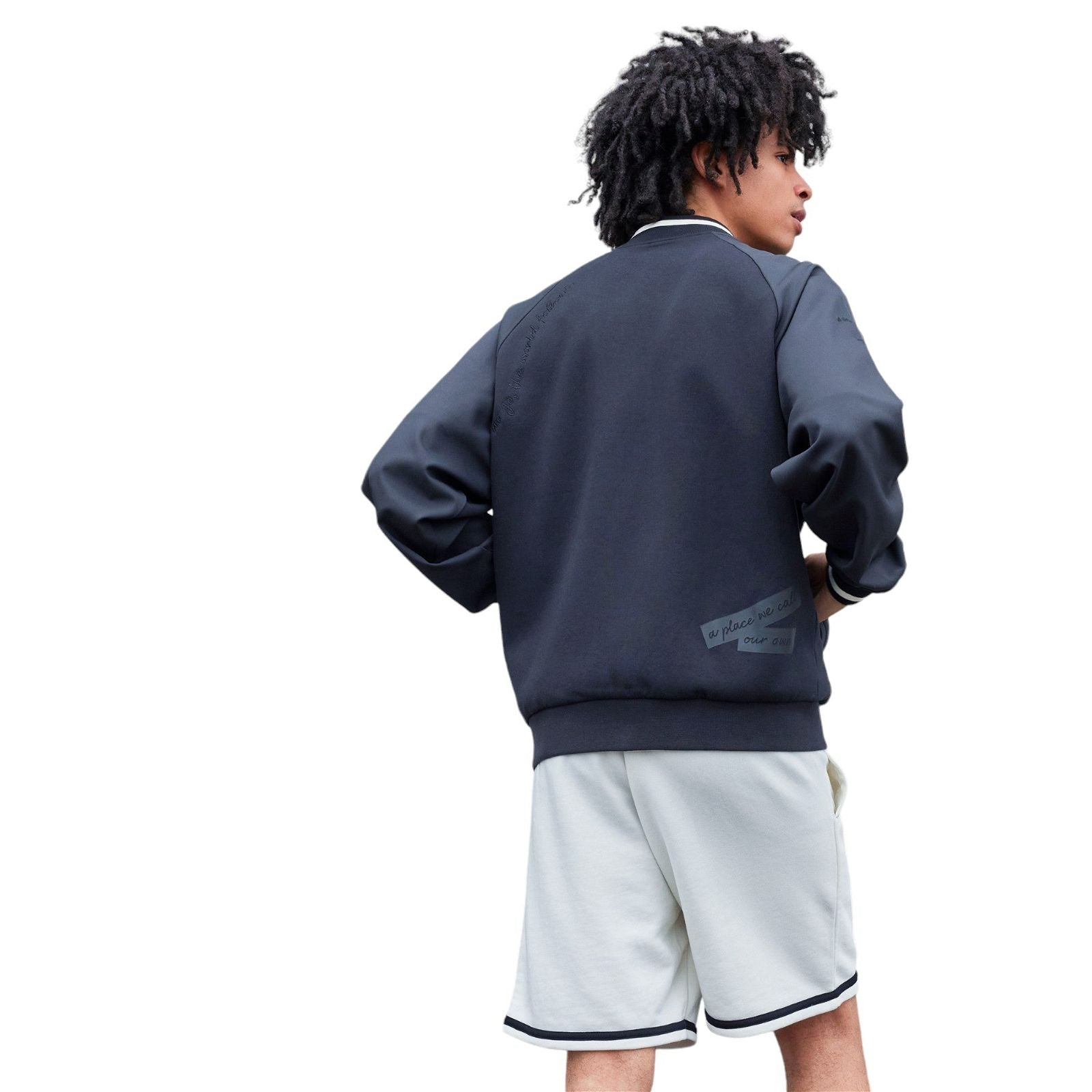 adidas Printed Bomber Jacket (Gender Neutral) - Black - ViaductClothing - -