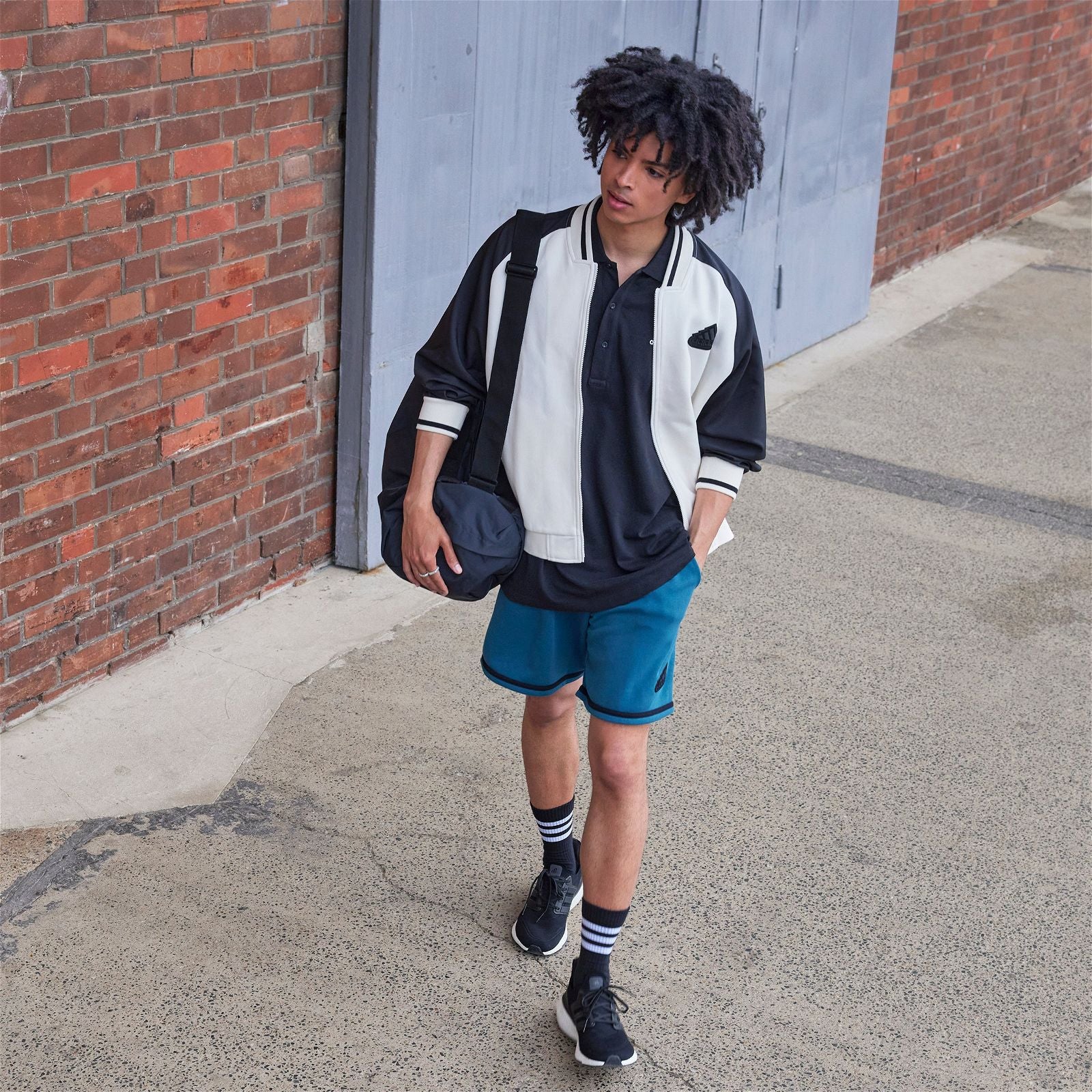 adidas Printed Bomber Jacket (Gender Neutral) - Chalk White - ViaductClothing - -