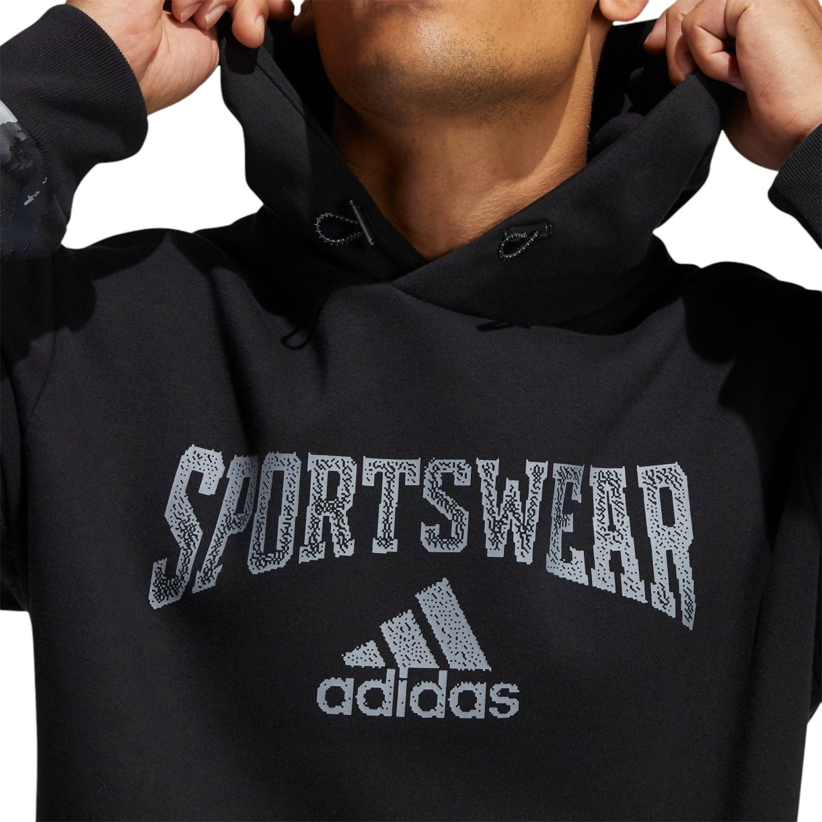 adidas Reverse Retro Future Icons Graphic Hoodie - Black - ViaductClothing - -