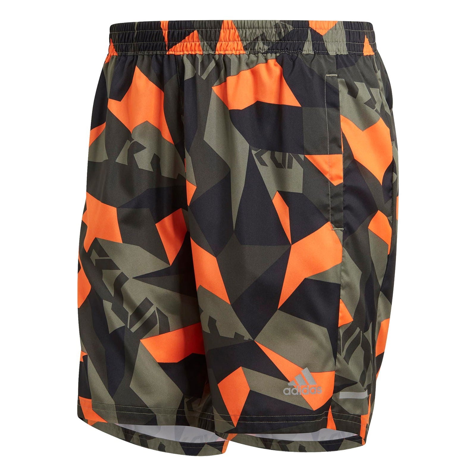 adidas Run It Camouflage Shorts Green FT0483 - Main Image