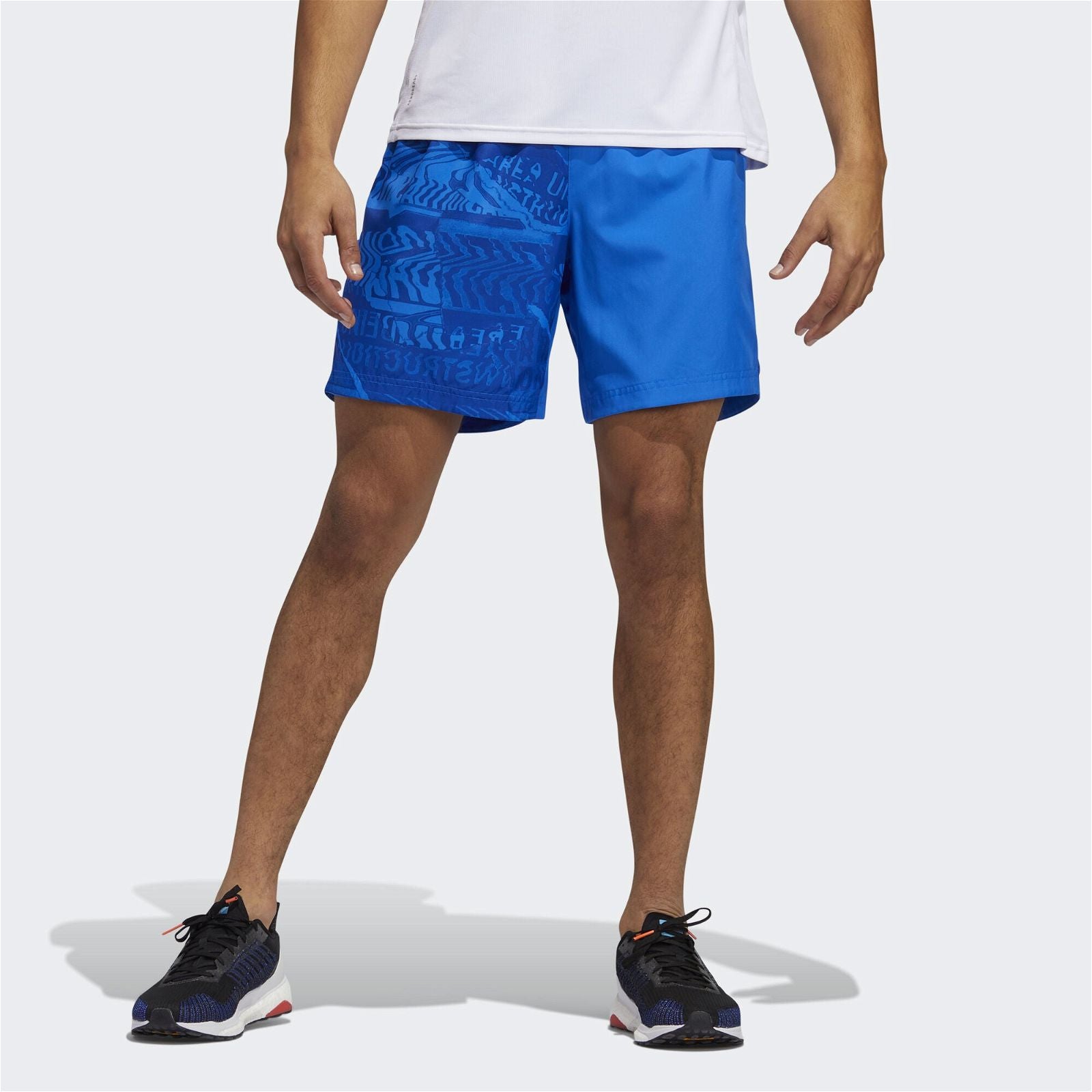 adidas Run It Graphic Shorts - Blue - ViaductClothing - -
