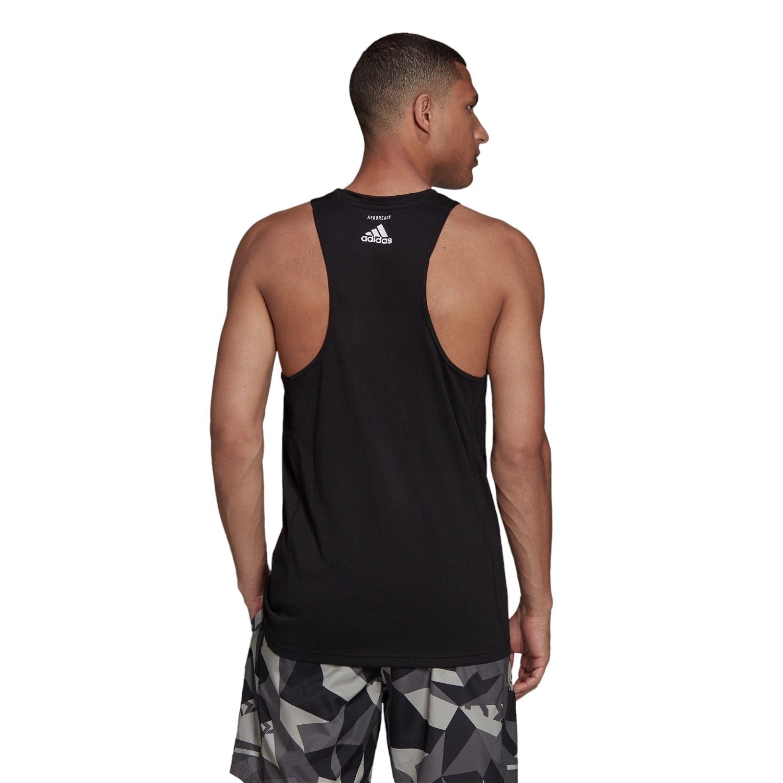 adidas Run Logo Tank Top - Black - ViaductClothing - -