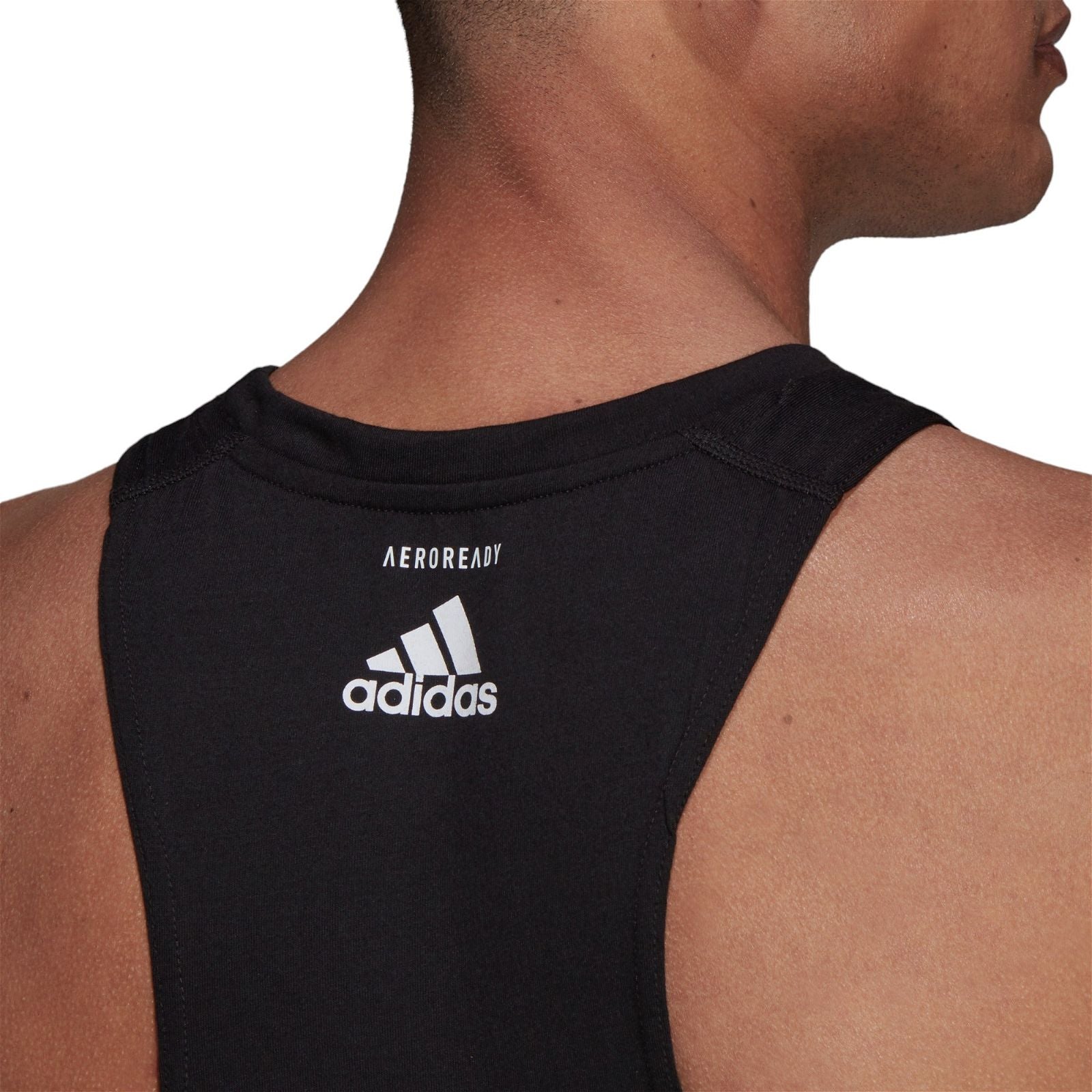 adidas Run Logo Tank Top - Black - ViaductClothing - -