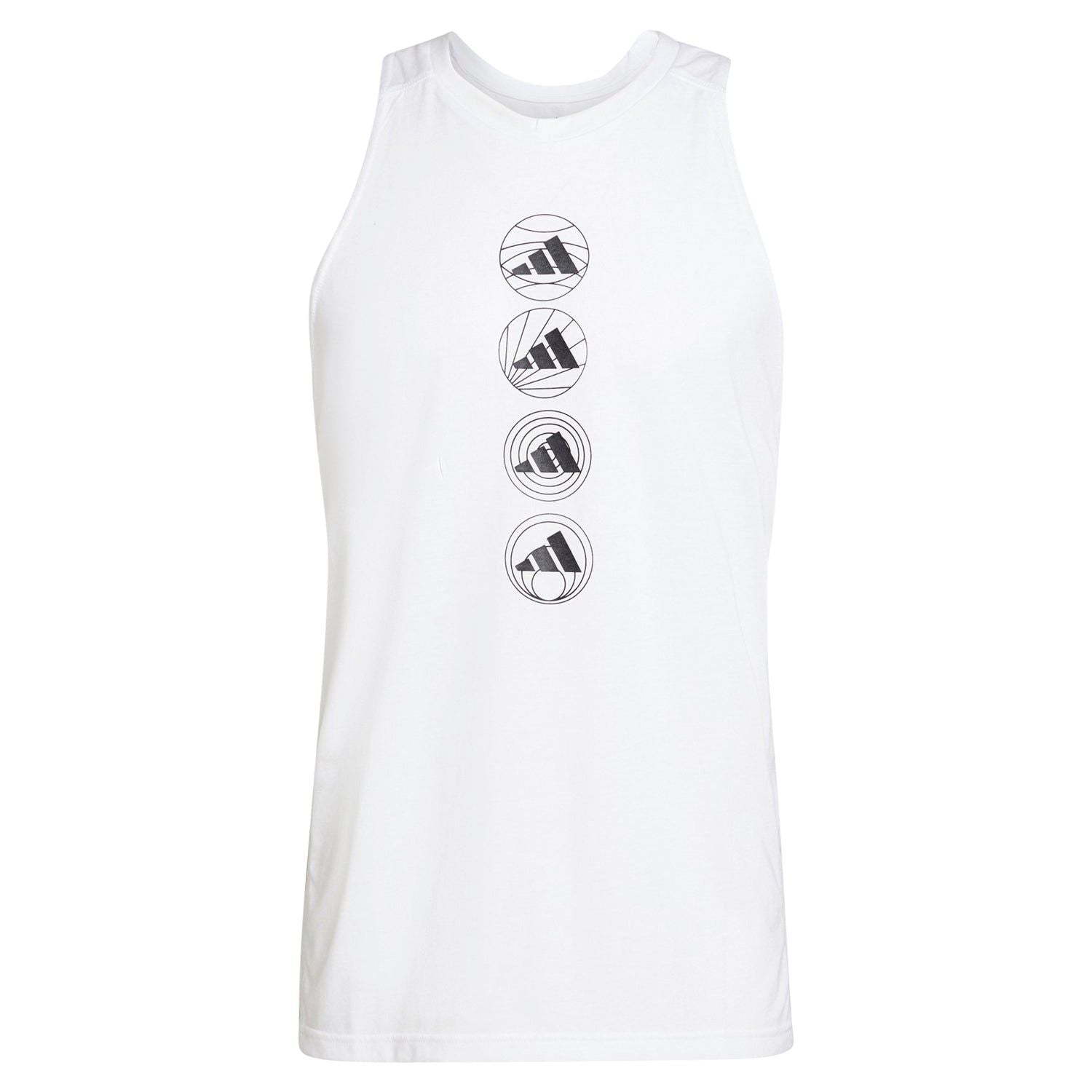 adidas Run Logo Tank Top - White - ViaductClothing - -