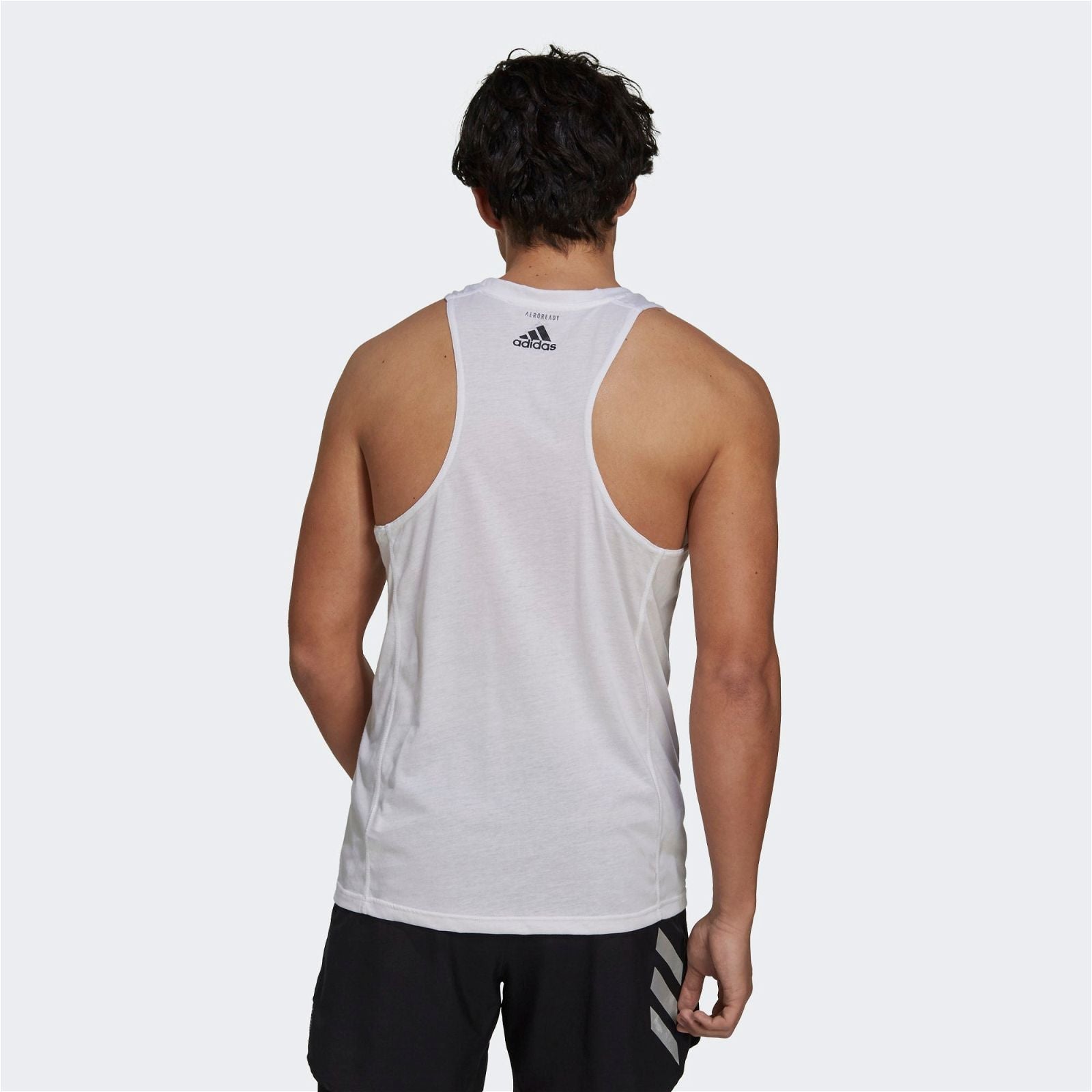 adidas Run Logo Tank Top - White - ViaductClothing - -