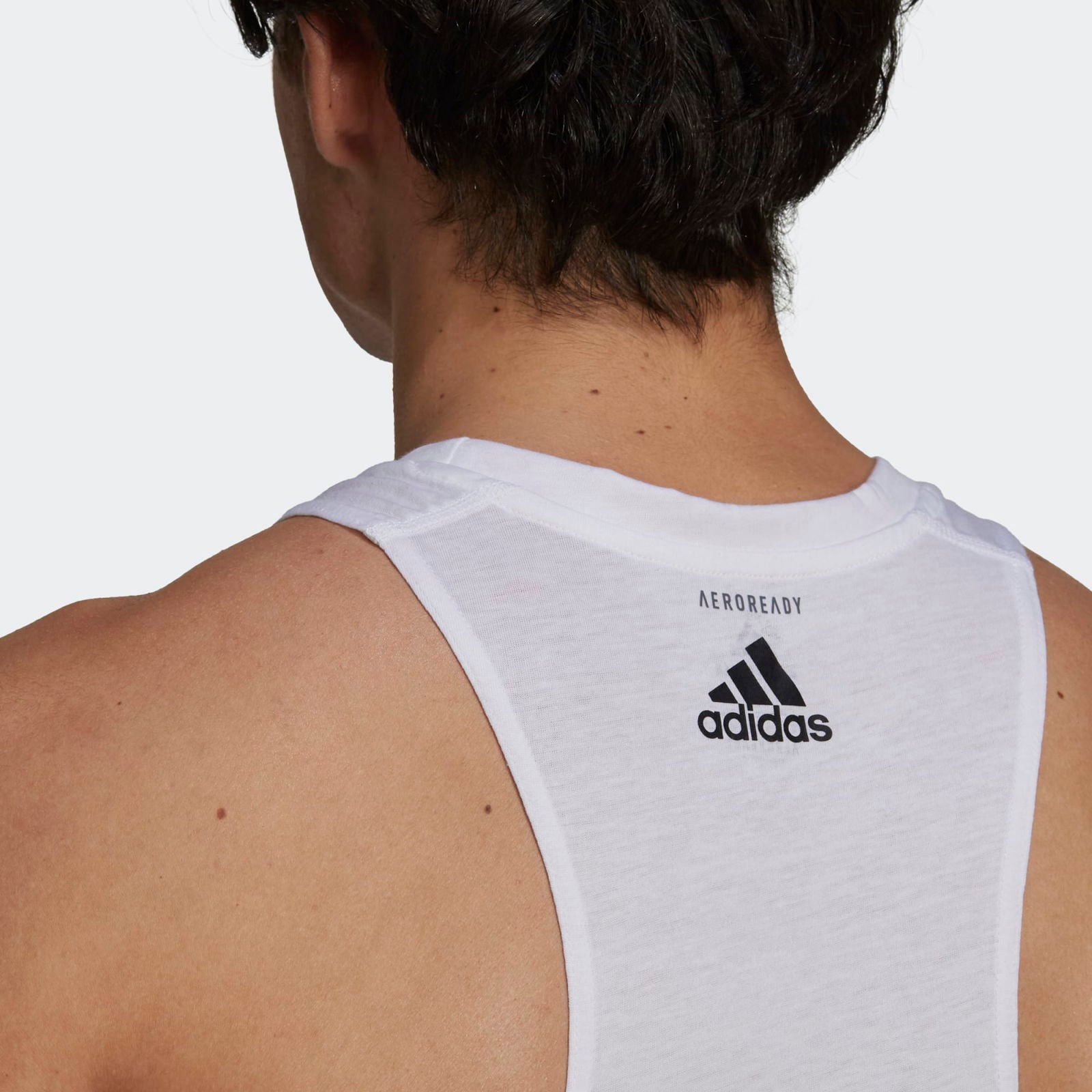 adidas Run Logo Tank Top - White - ViaductClothing - -