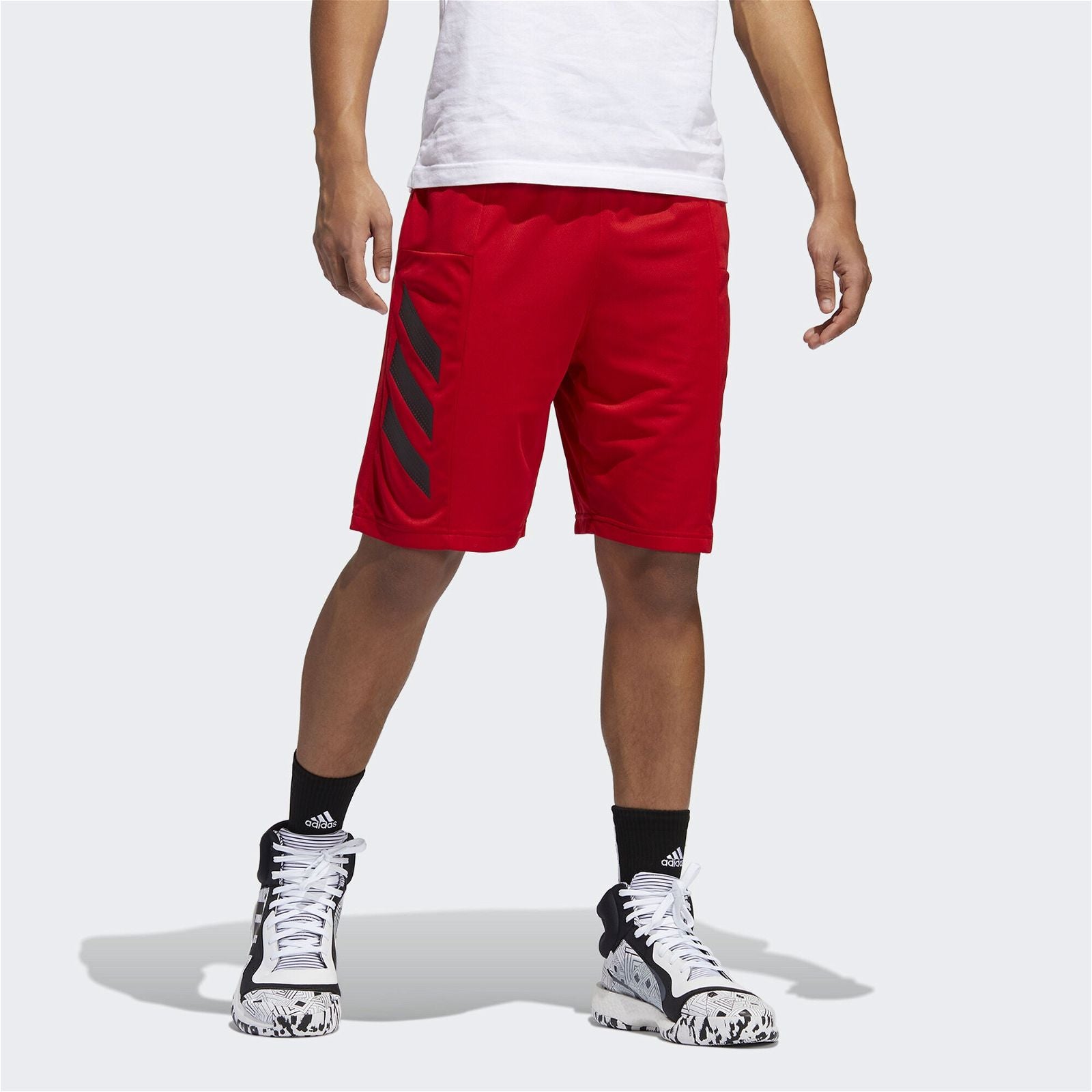 adidas SPT 3S Basketball Shorts - Red - ViaductClothing - -