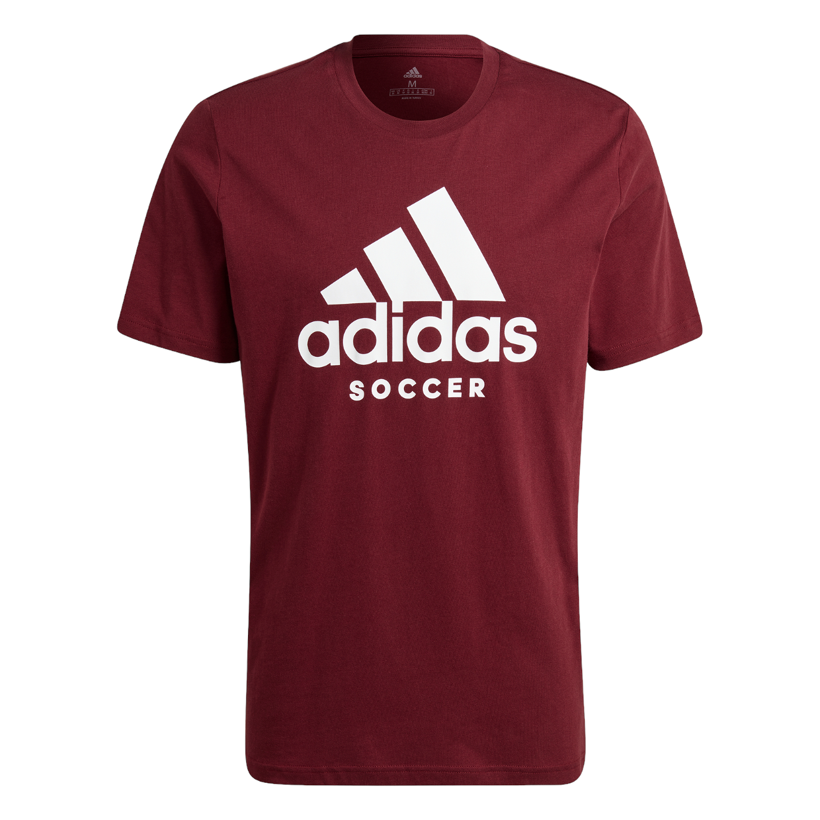 adidas Soccer Logo Crew Neck Tee - Shadow Red - ViaductClothing - -