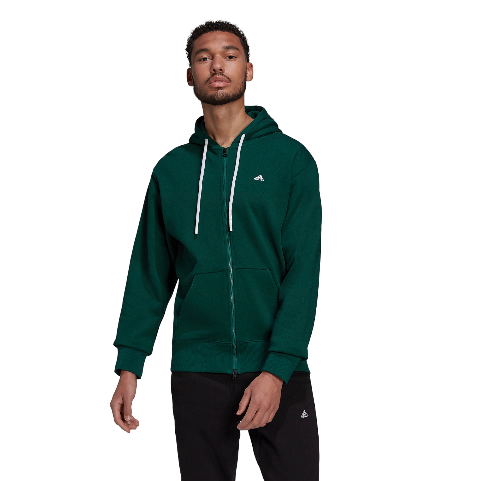 adidas Sportswear Comfy & Chill Full Zip Hoodie - Green - ViaductClothing - -