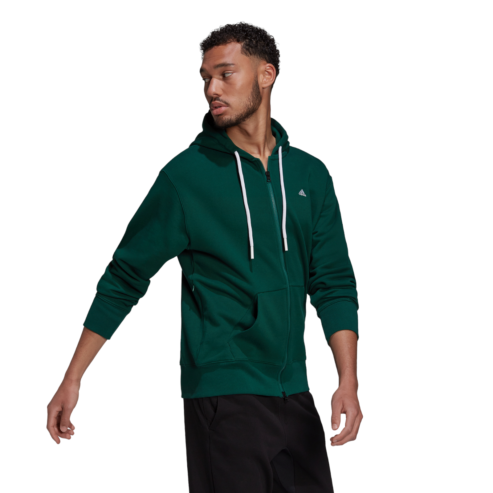 adidas Sportswear Comfy & Chill Full Zip Hoodie - Green - ViaductClothing - -