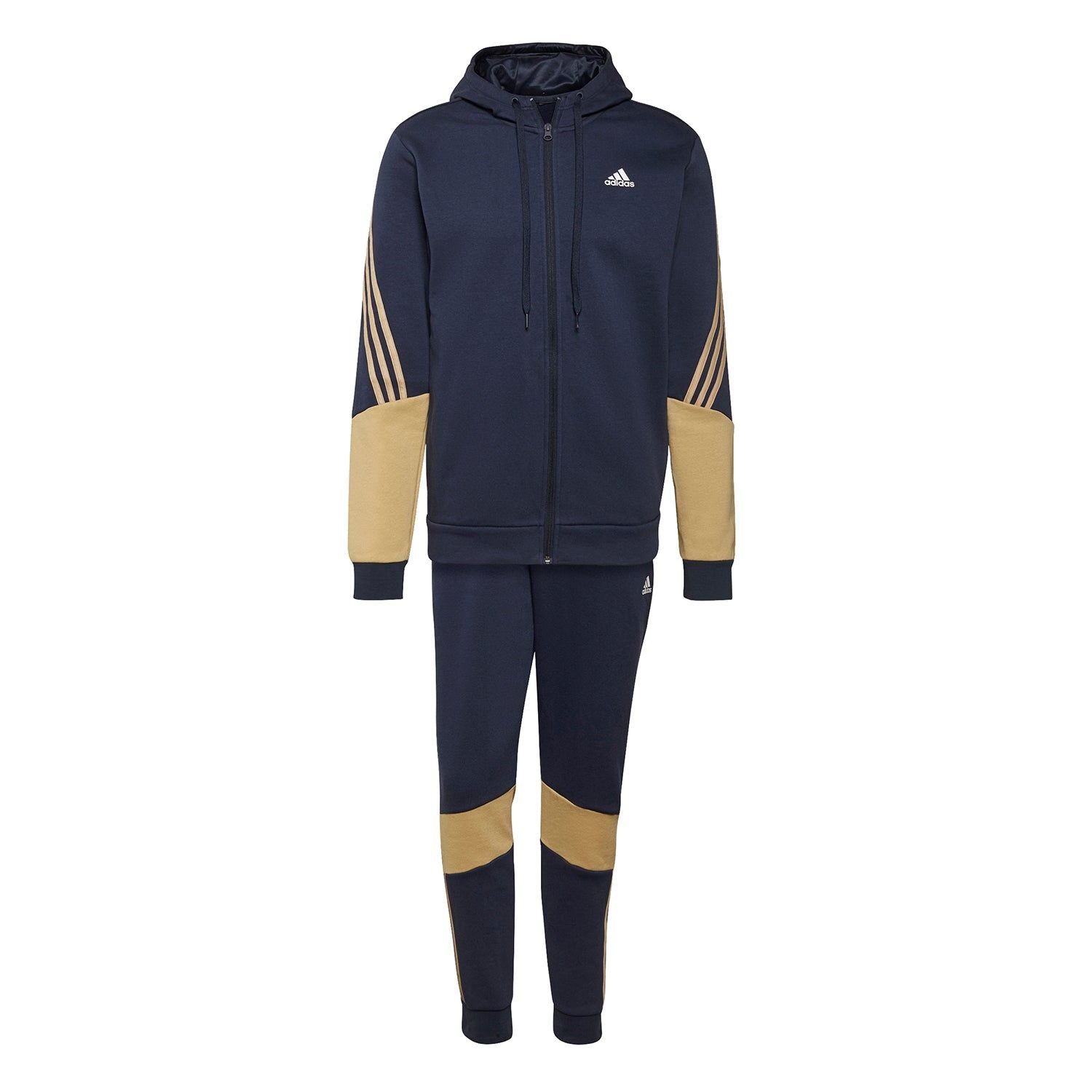 adidas Sportswear Cotton Fleece Tracksuit - Navy - ViaductClothing - -