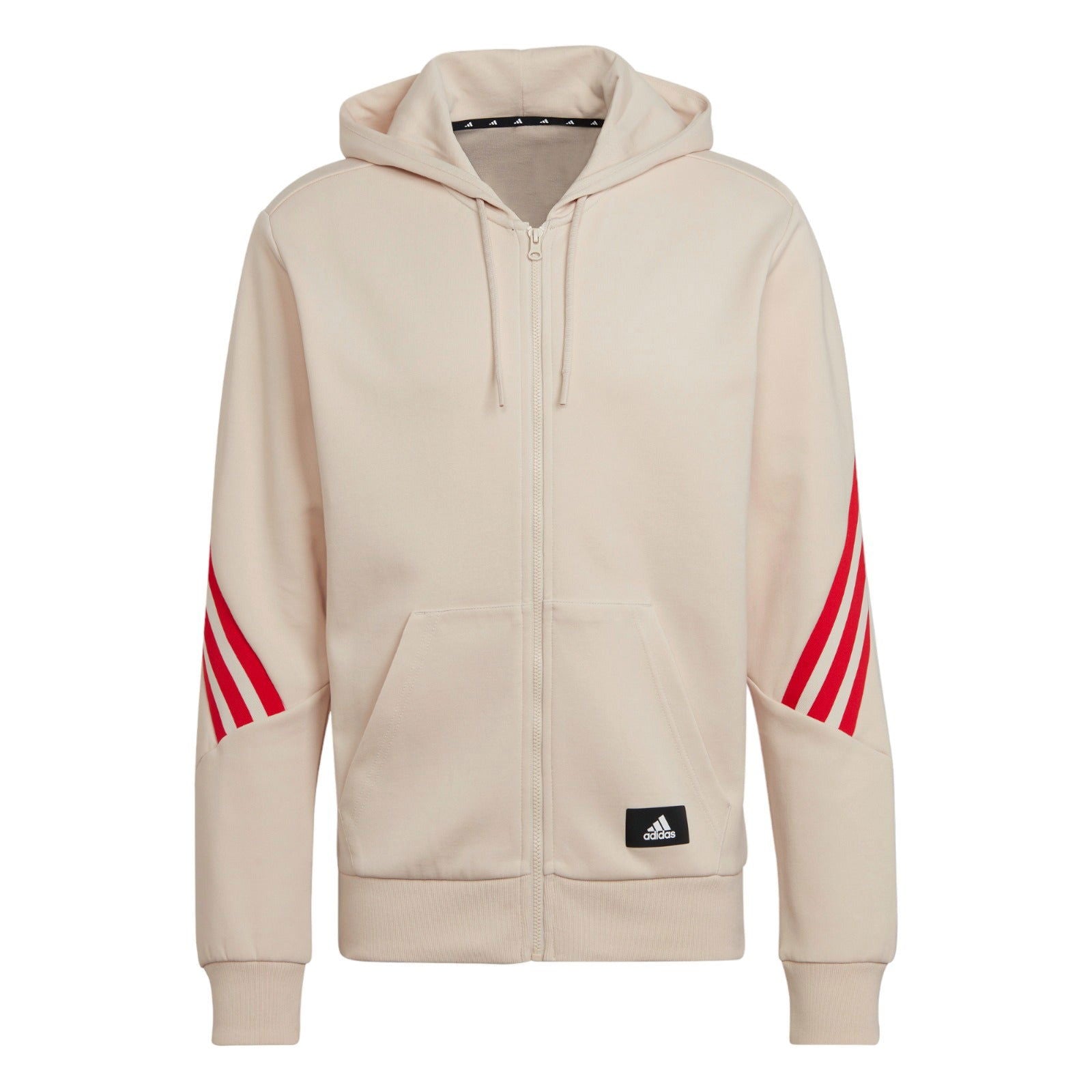 adidas Sportswear Future Icons 3-Stripes Full-Zip Hoodie - Beige - ViaductClothing - -