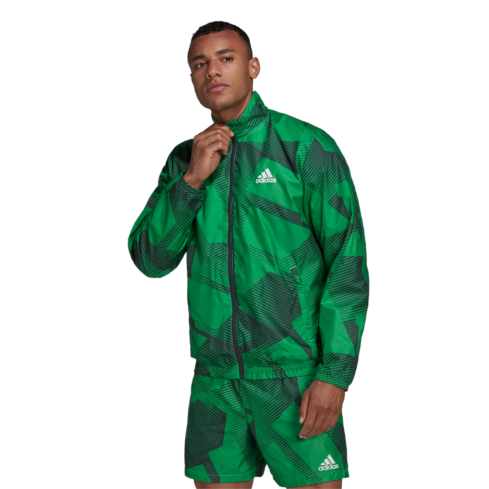 adidas Sportswear Graphic Track Top - Green - ViaductClothing - -