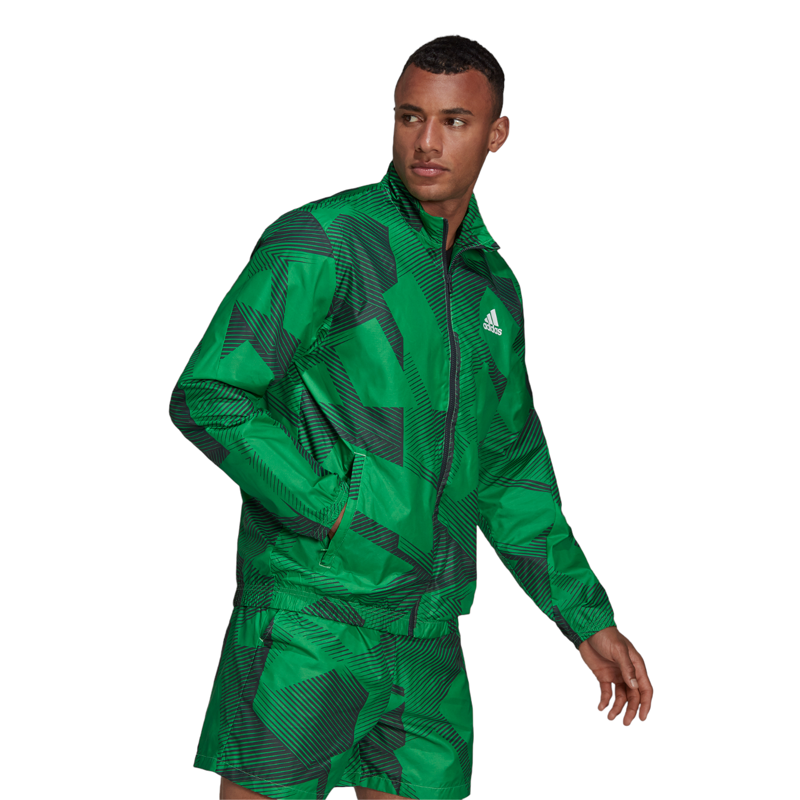 adidas Sportswear Graphic Track Top - Green - ViaductClothing - -