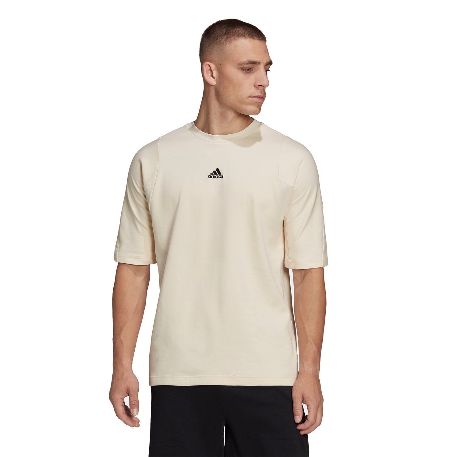 adidas Studio Lounge Tee - Beige - ViaductClothing - -