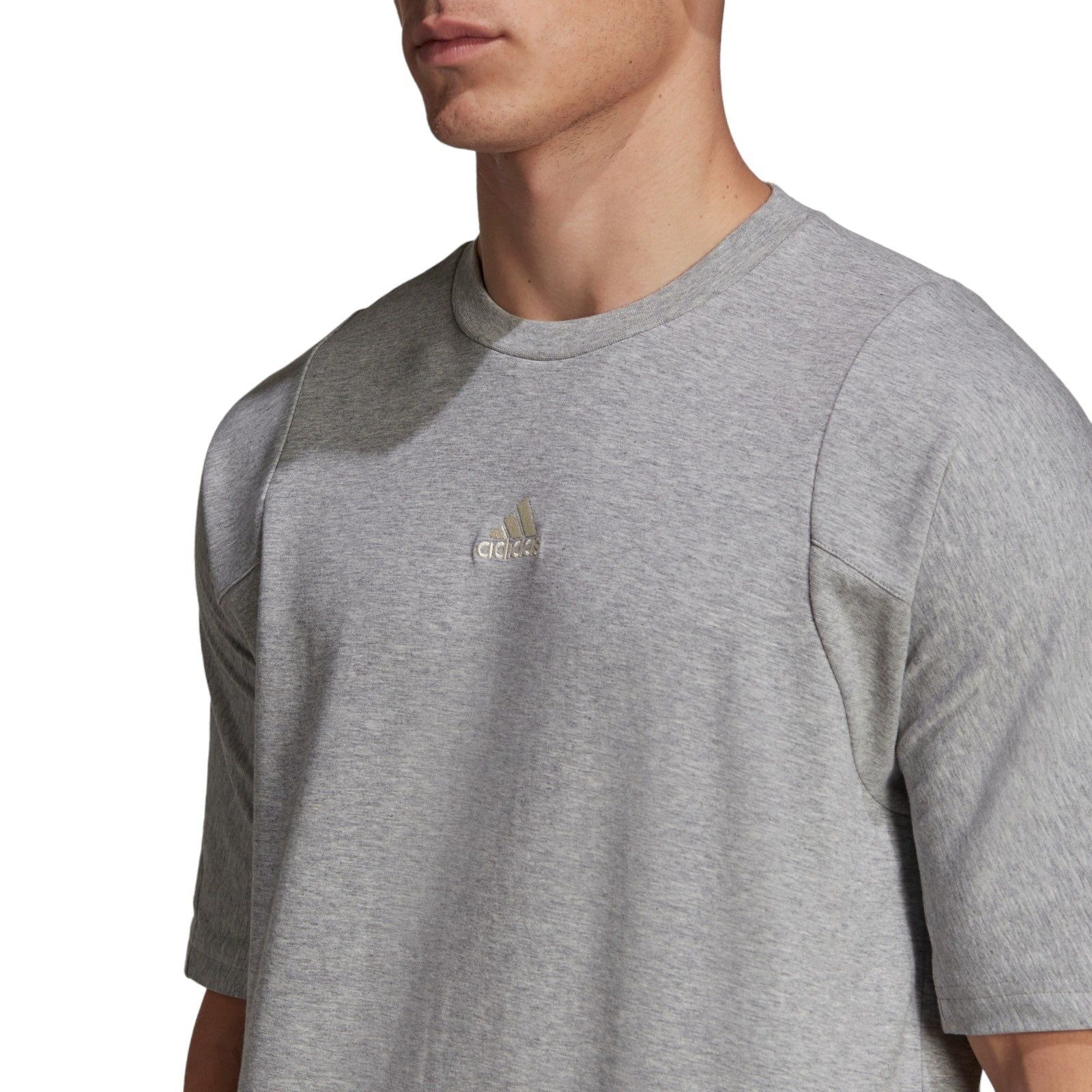 adidas Studio Lounge Tee - Medium Grey Heather - ViaductClothing - -