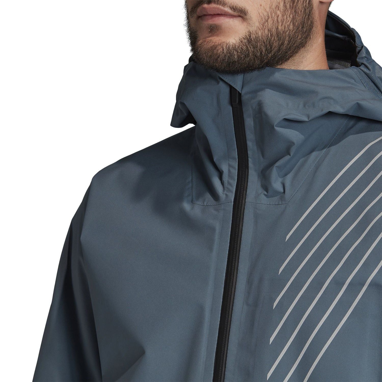 adidas Terrex 3-Layer Zupahike Rain Jacket - Blue - ViaductClothing - -