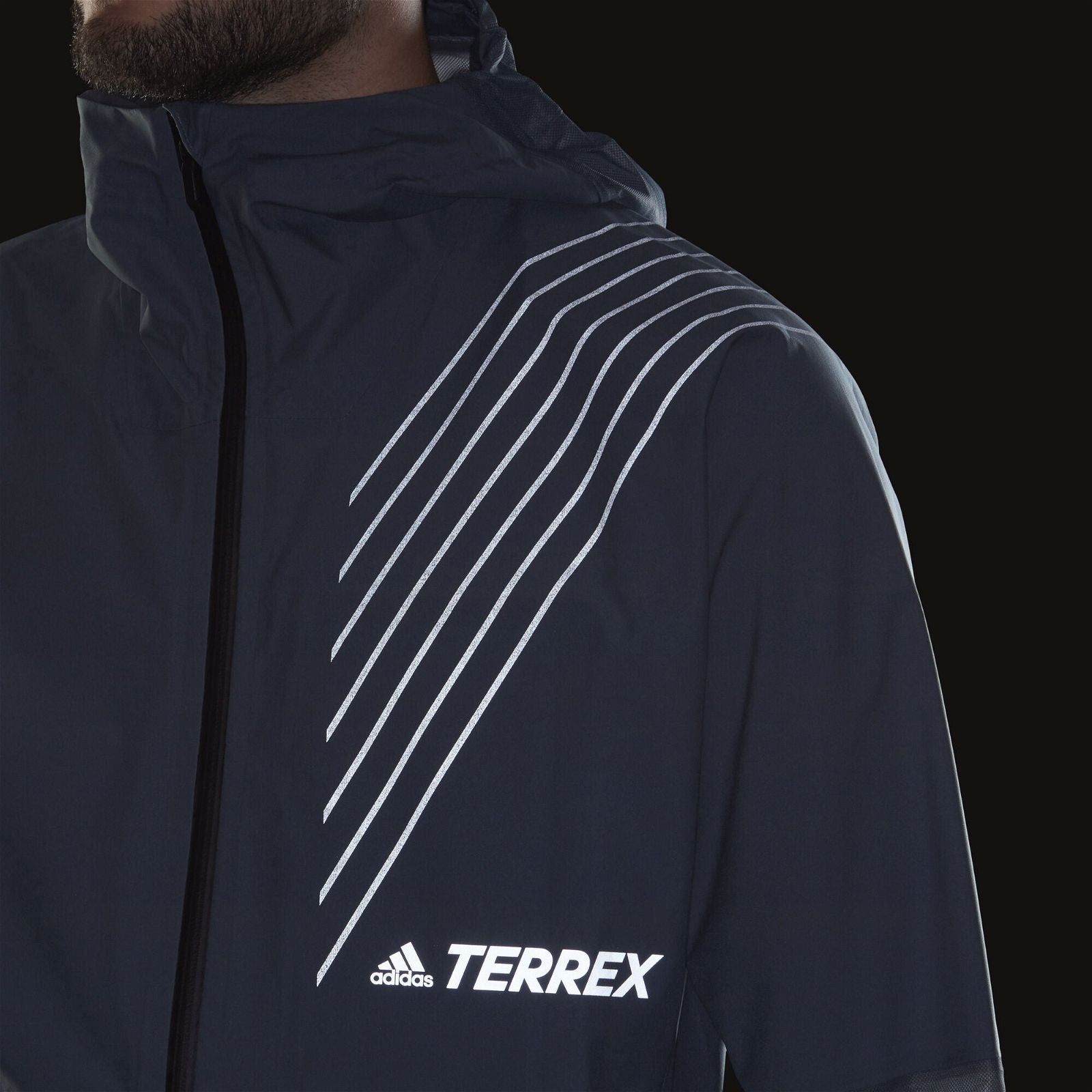 adidas Terrex 3-Layer Zupahike Rain Jacket - Blue - ViaductClothing - -