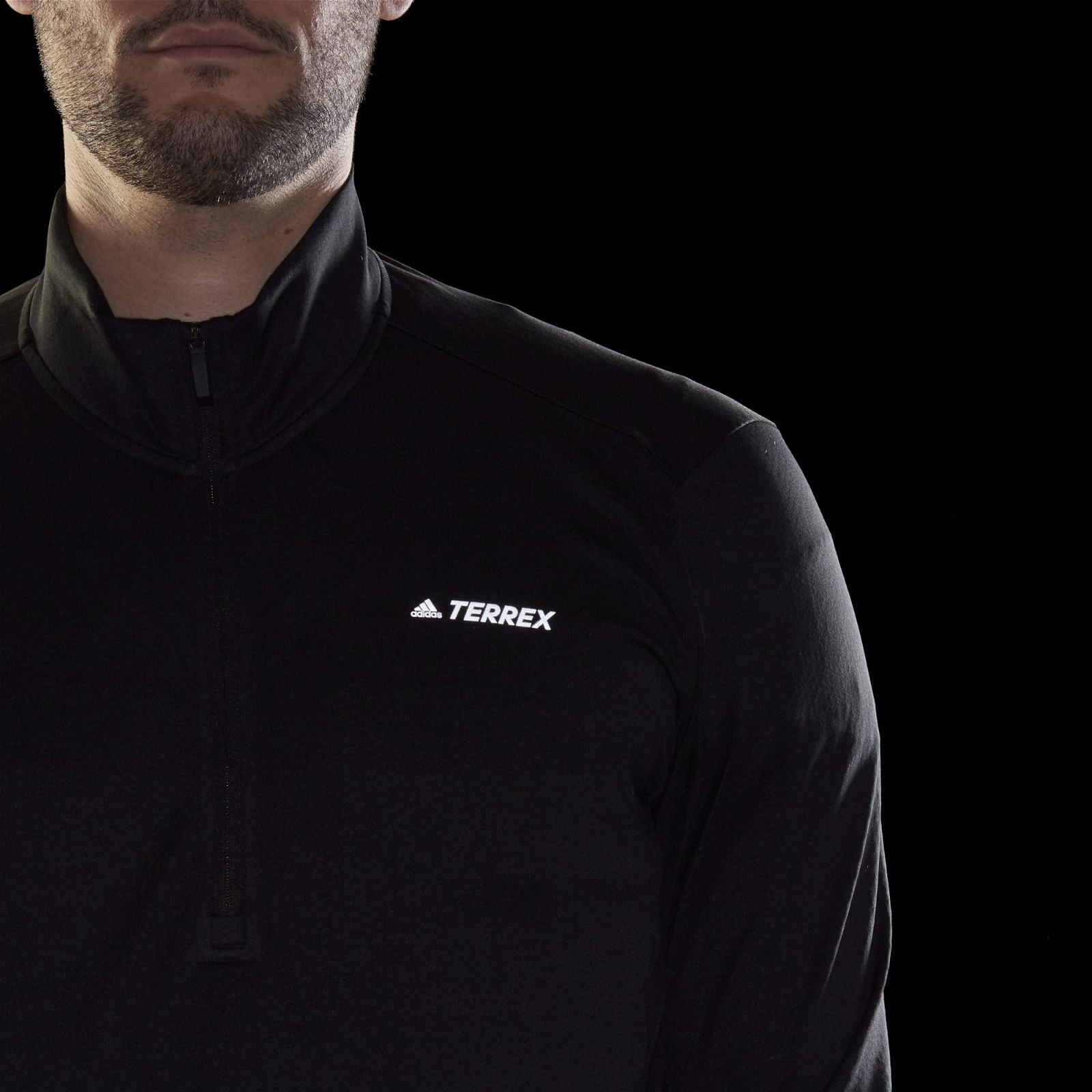 adidas Terrex Everyhike Half-Zip Fleece Jacket - Black - ViaductClothing - -