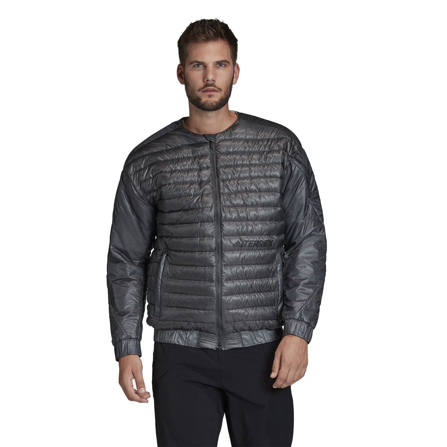 adidas Terrex Hike Bomber Down Jacket - Grey - ViaductClothing - -