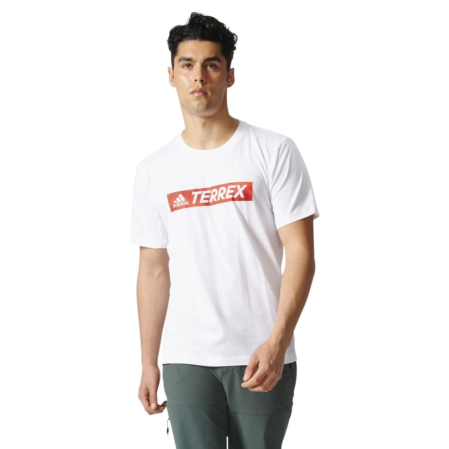 adidas Terrex Logo Bar T Shirt - White - ViaductClothing - -