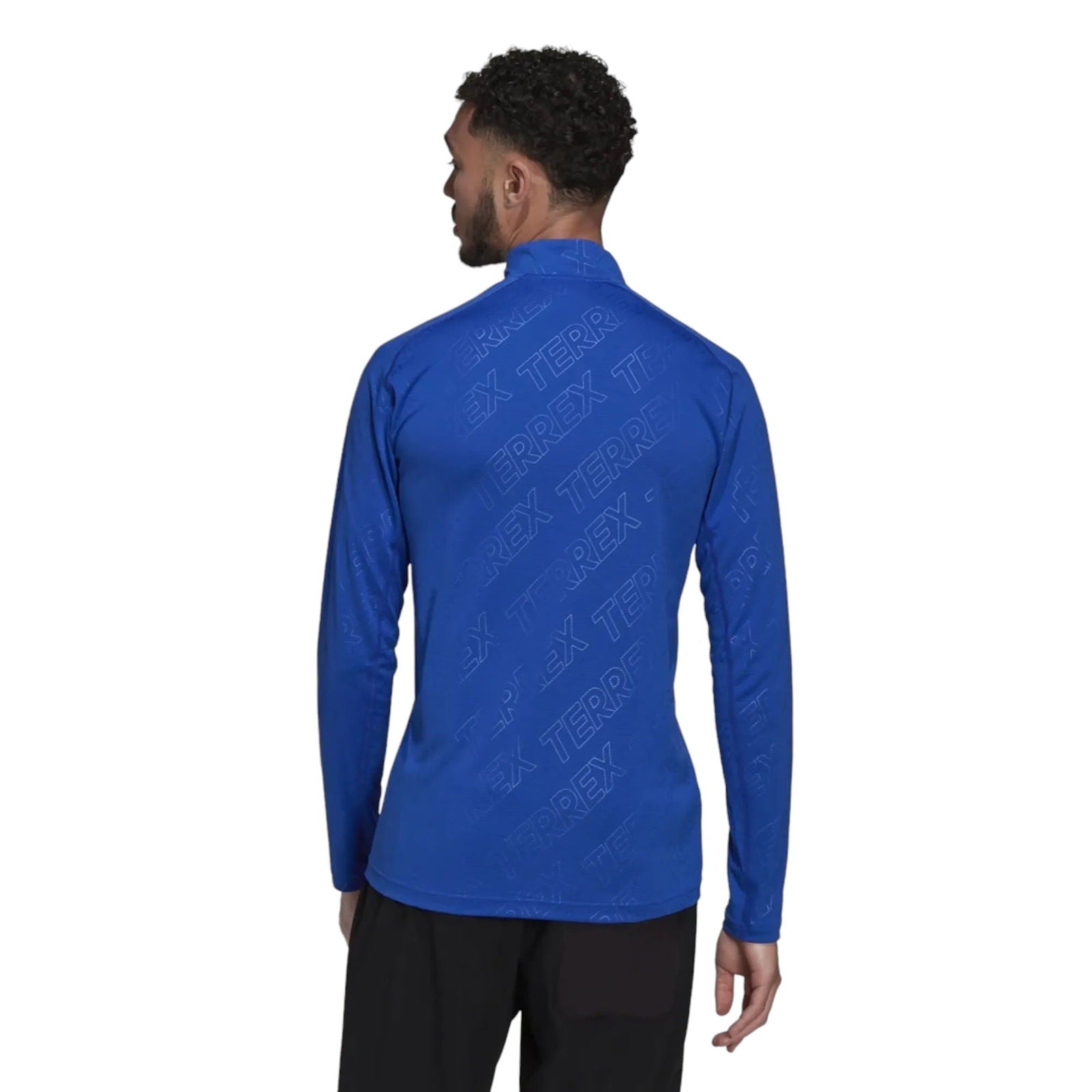 adidas Terrex Tracerocker Half-Zip Long-Sleeve Top - Blue - ViaductClothing - -