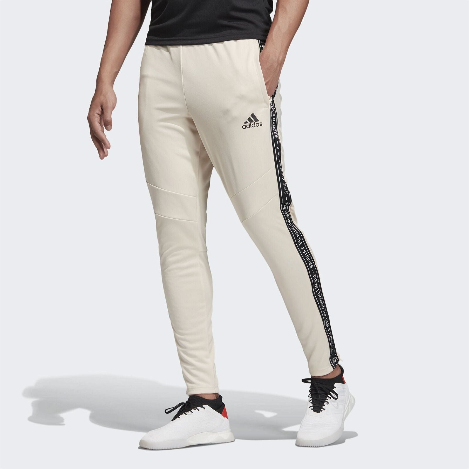 adidas Tiro 19 Training Tracksuit Bottoms - Beige - ViaductClothing - -