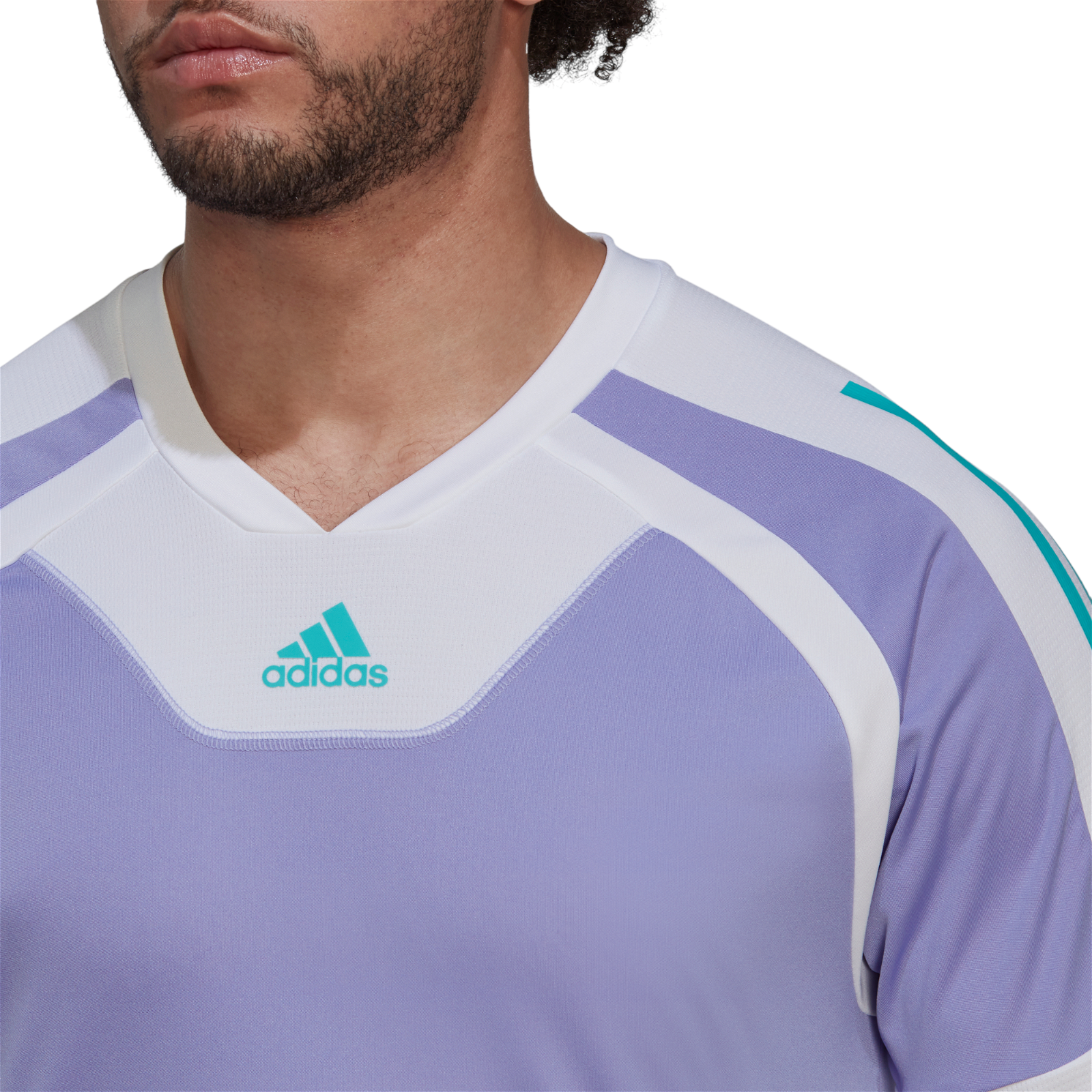 adidas Training Colour Block 80s Panelled Jersey - Purple - ViaductClothing - -