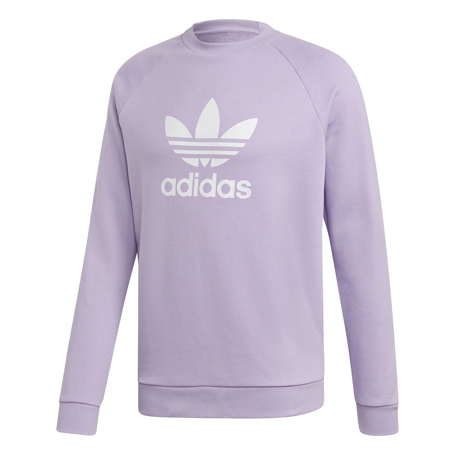 adidas Trefoil Crew Sweatshirt - Purple Glow - ViaductClothing - -