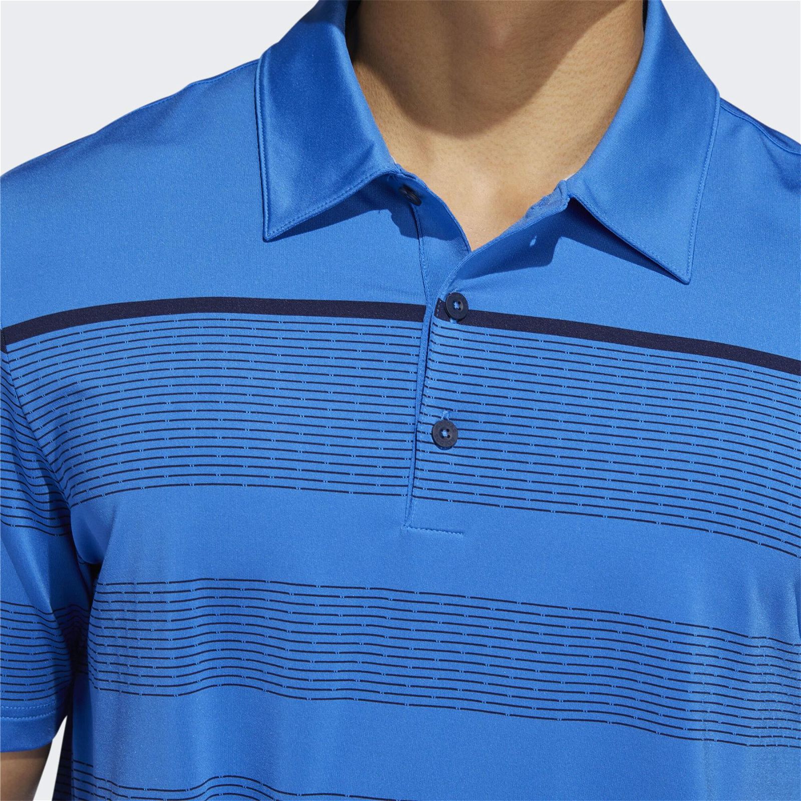 adidas Ultimate365 Dash Stripe Polo Shirt - Blue - ViaductClothing - -