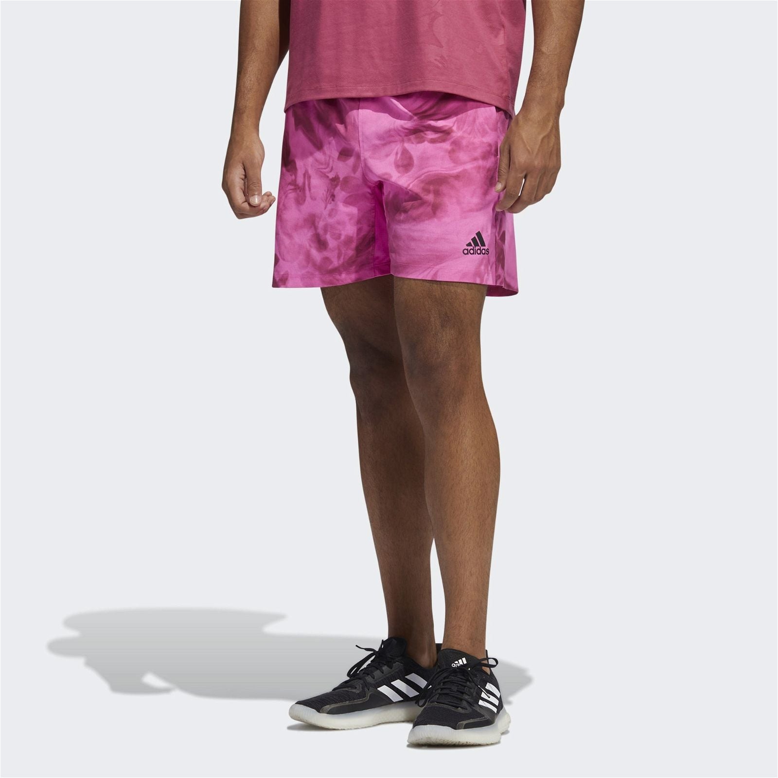 adidas Unisex Unite Floral Shorts - Pink - ViaductClothing - -