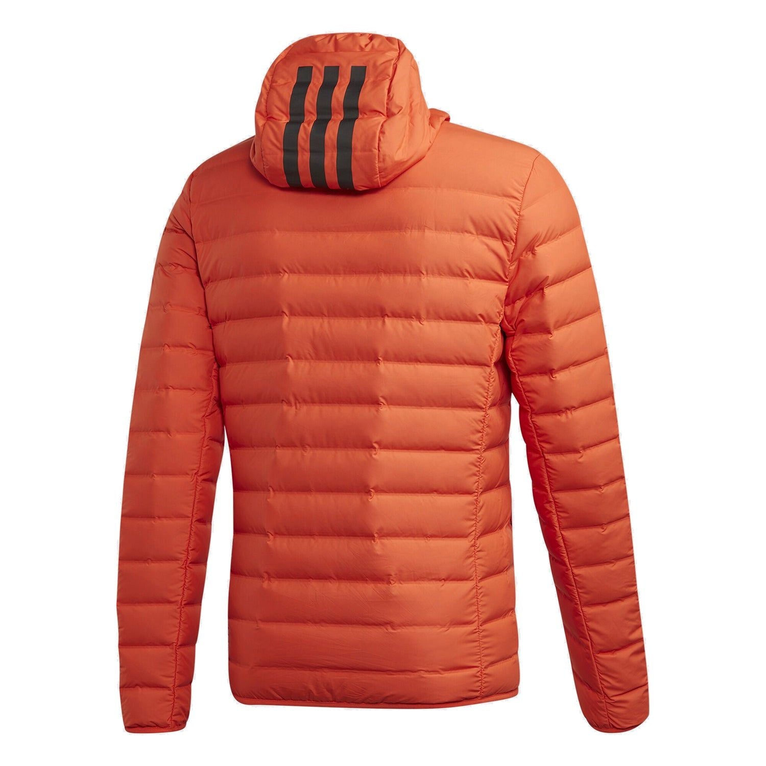 adidas Varilite Soft 3-Stripes Hooded Down Jacket - Orange - ViaductClothing - -