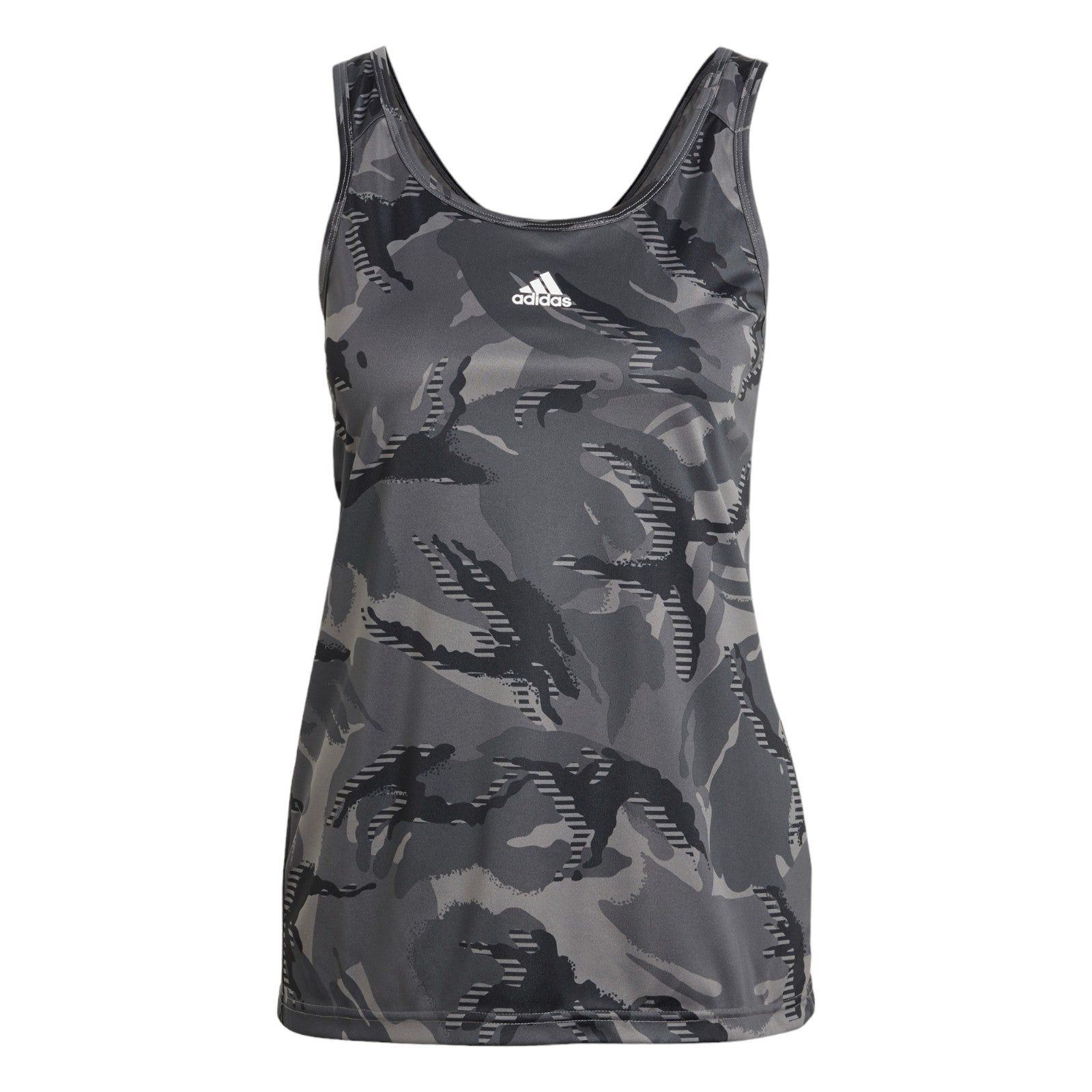 adidas Women's AEROREADY Designed 2 Move Camo Tank Top - Grey - ViaductClothing - -