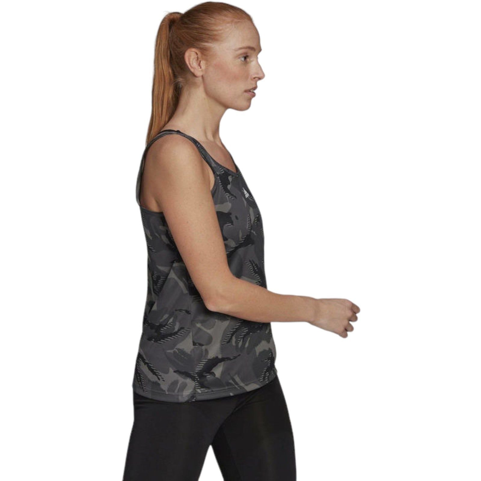 adidas Women's AEROREADY Designed 2 Move Camo Tank Top - Grey - ViaductClothing - -