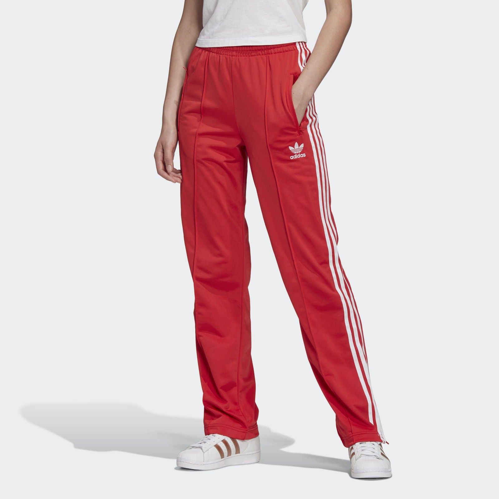 adidas Women's Firebird Tracksuit Bottoms - Red - ViaductClothing - -