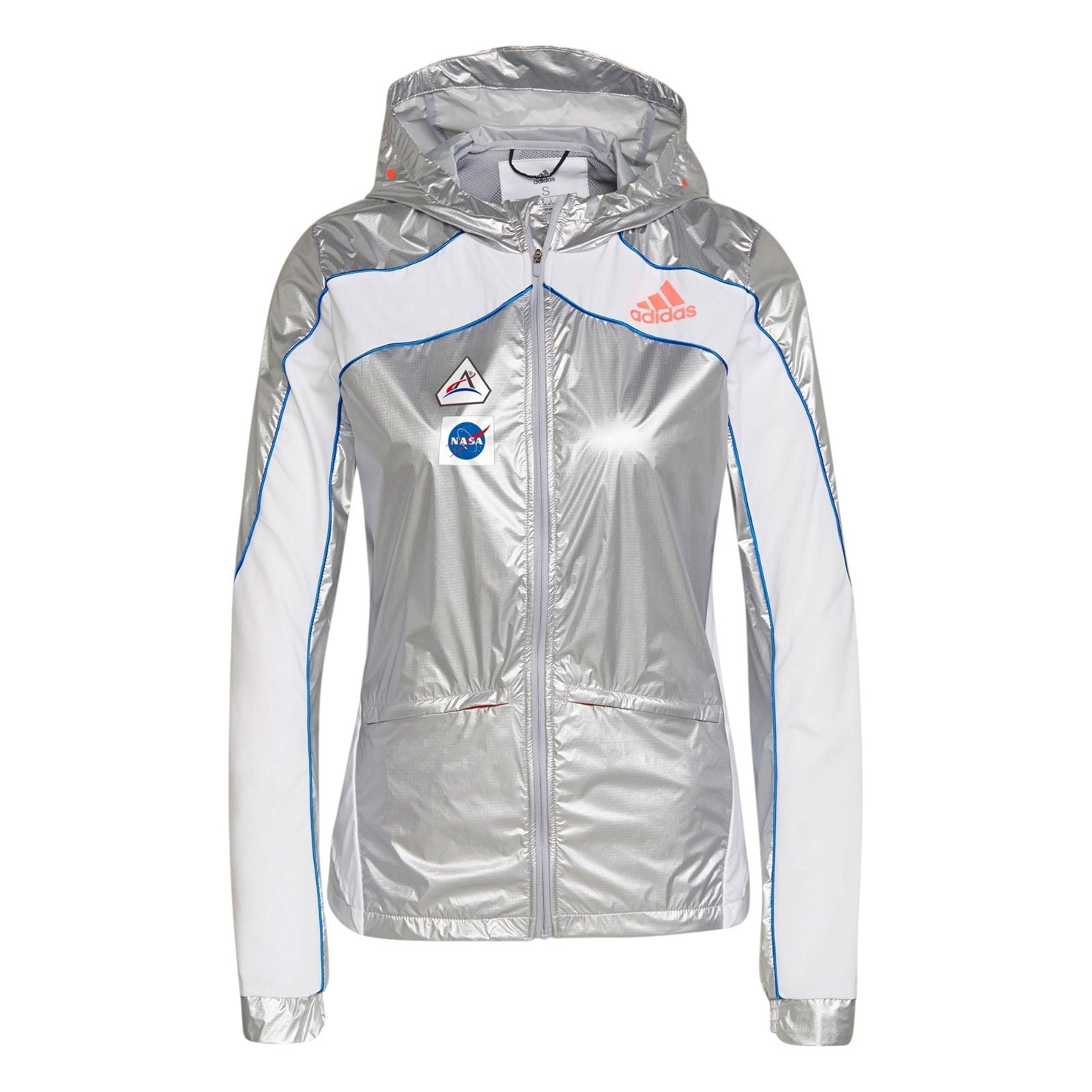 adidas Women's Marathon Space Race NASA Jacket - Silver - ViaductClothing - -