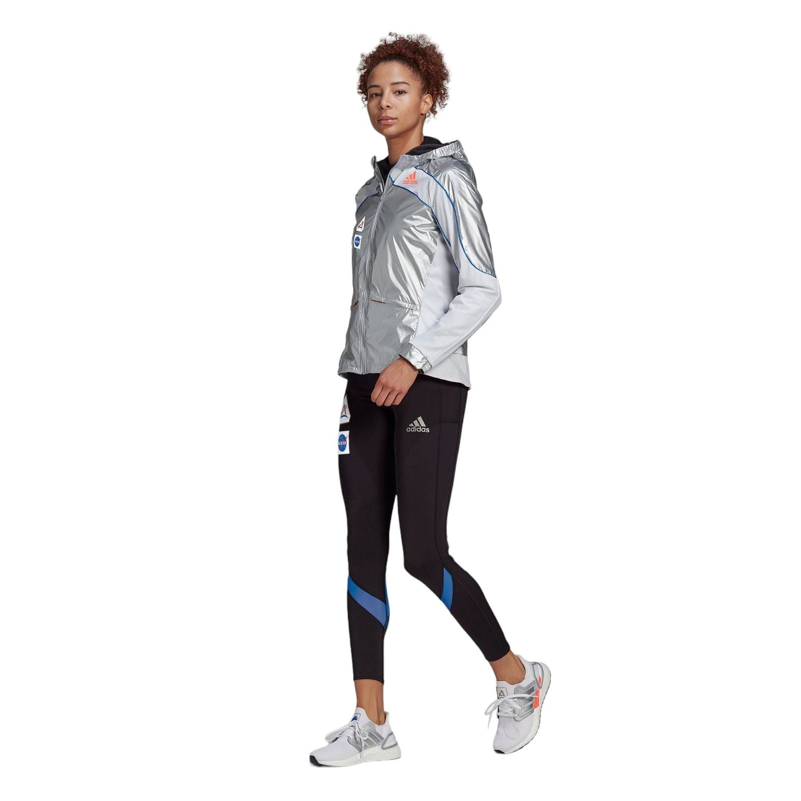 adidas Women's Marathon Space Race NASA Jacket - Silver - ViaductClothing - -