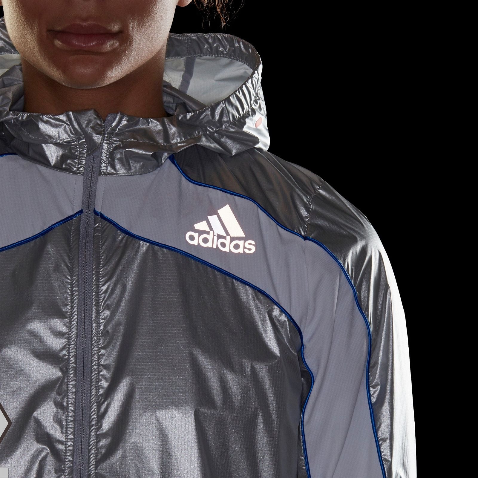 adidas Women's Marathon Space Race NASA Jacket - Silver - ViaductClothing - -