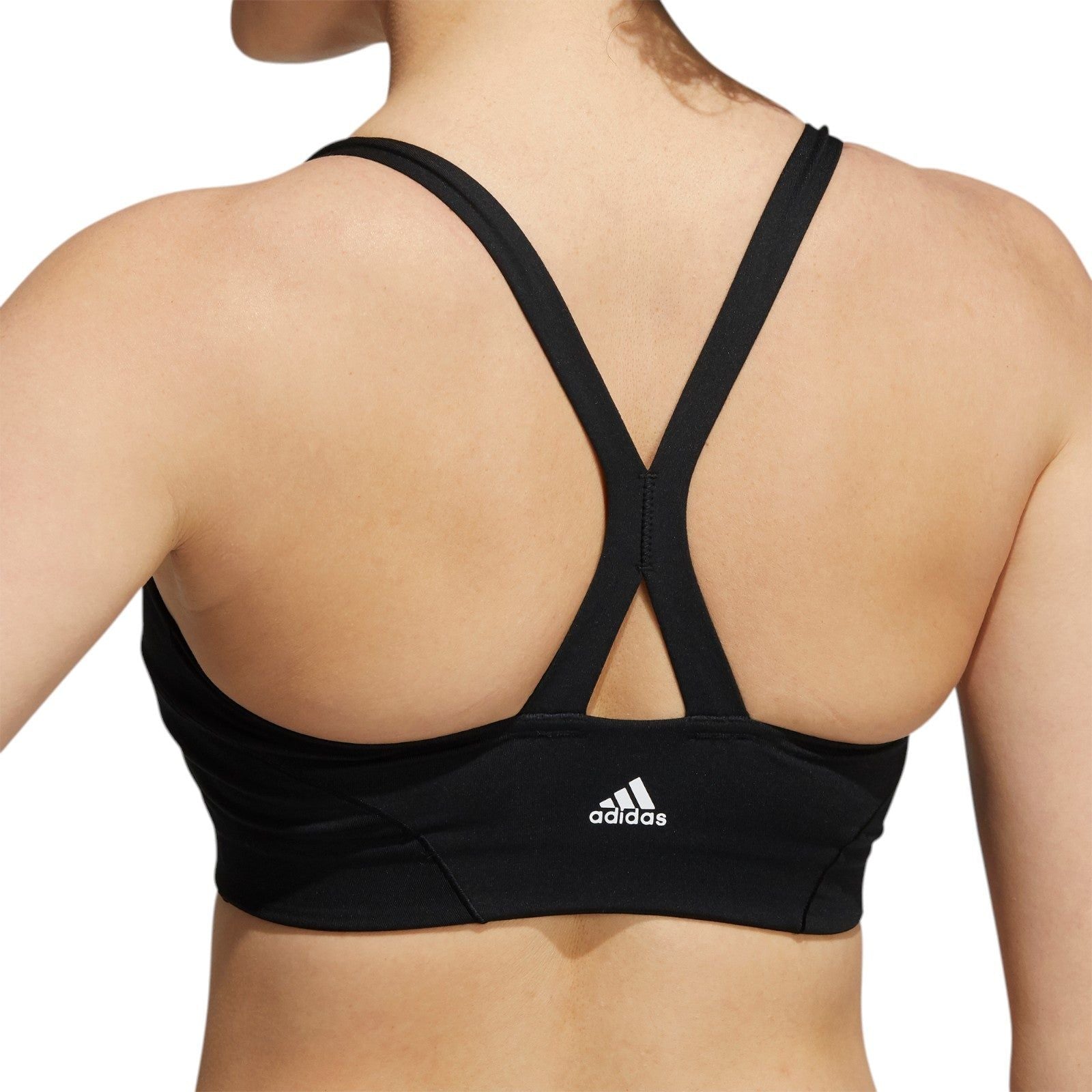 adidas Womens Light-Support Yoga Bra - Black - ViaductClothing - -