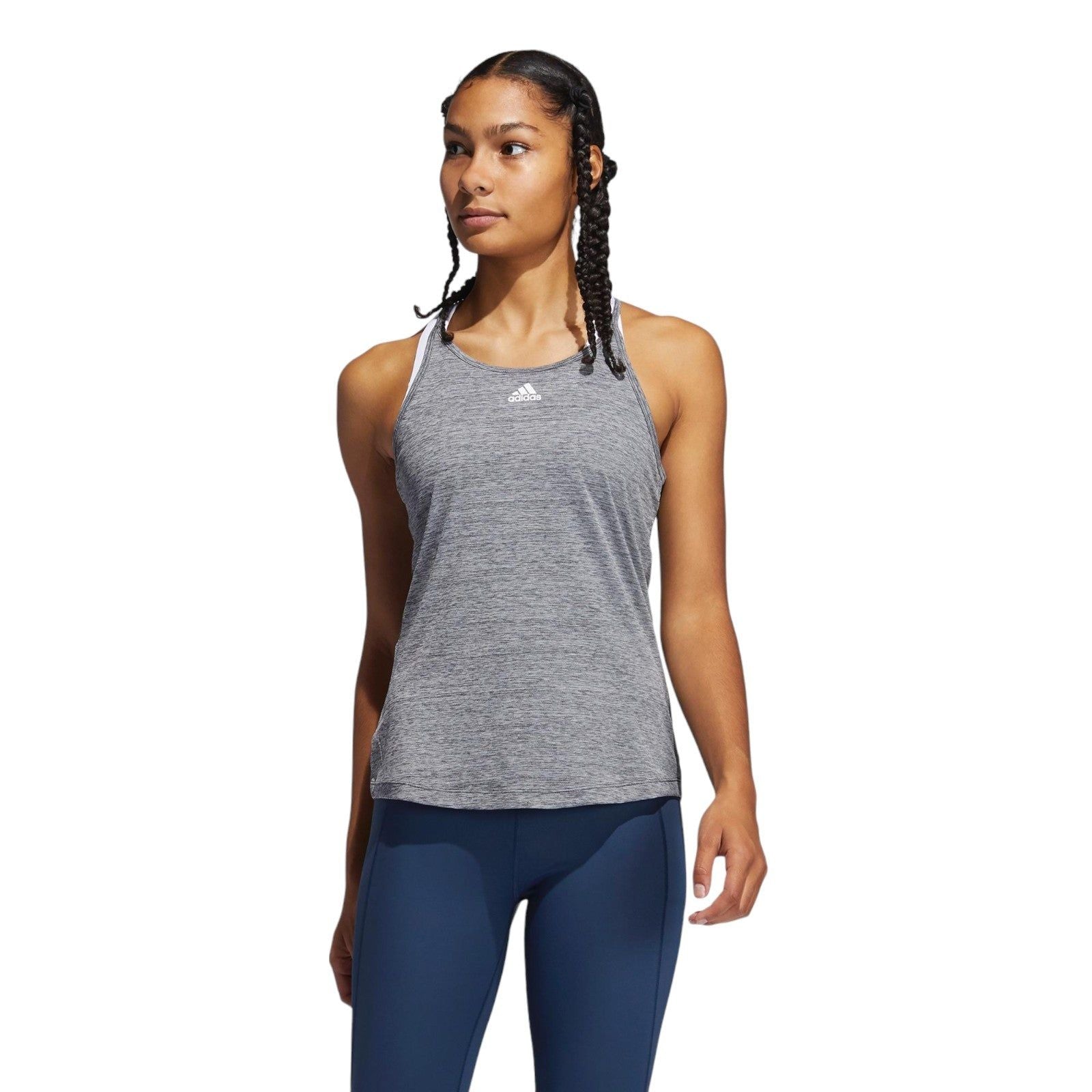 adidas Womens Performance Tank Top - Grey - ViaductClothing - -