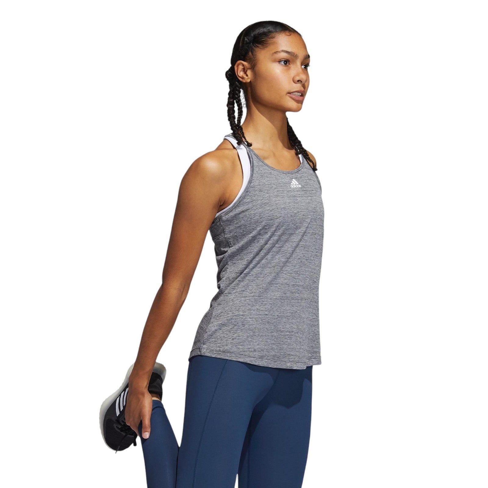 adidas Womens Performance Tank Top - Grey - ViaductClothing - -