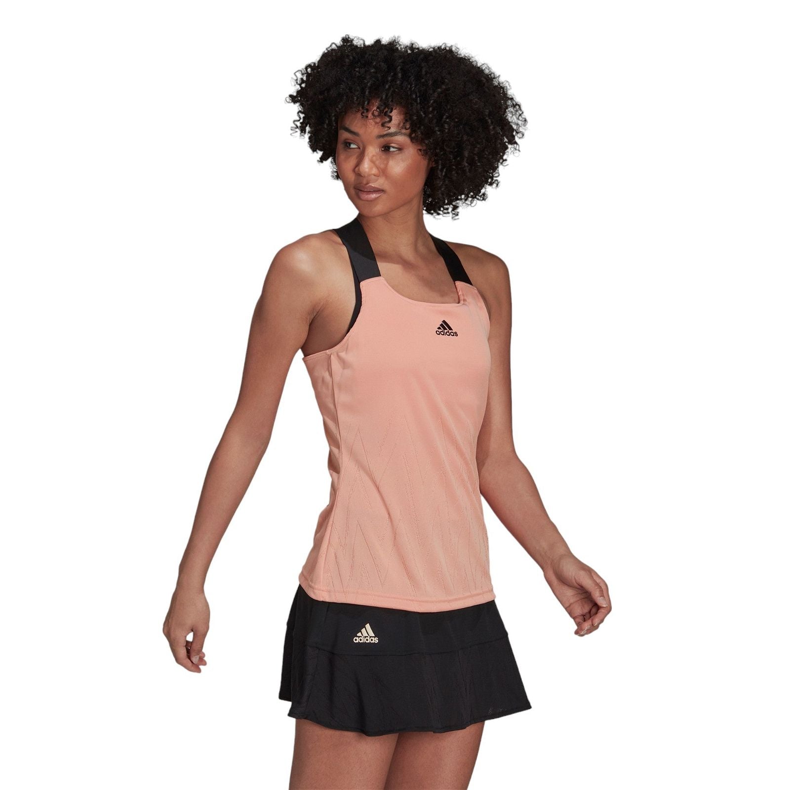 adidas Womens Primeblue AeroKnit Y-Tank Top - Pink - ViaductClothing - -