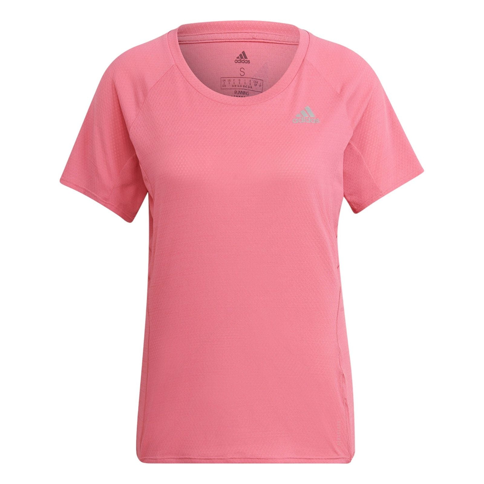 adidas Womens Runner Short Sleeve T-shirt - Pink - ViaductClothing - -
