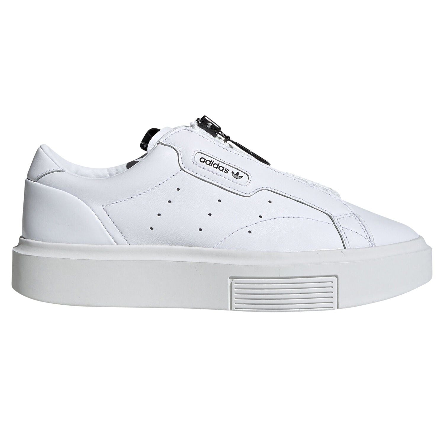 adidas Womens Sleek Super Zip Shoes - White - ViaductClothing - -