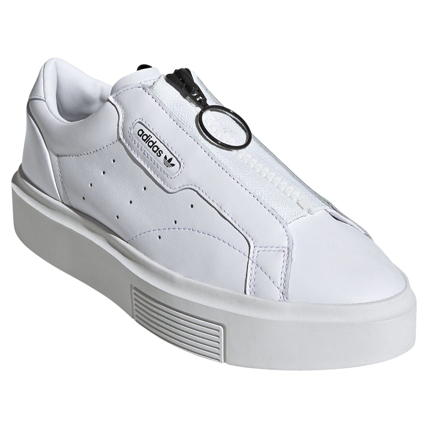 adidas Womens Sleek Super Zip Shoes - White - ViaductClothing - -