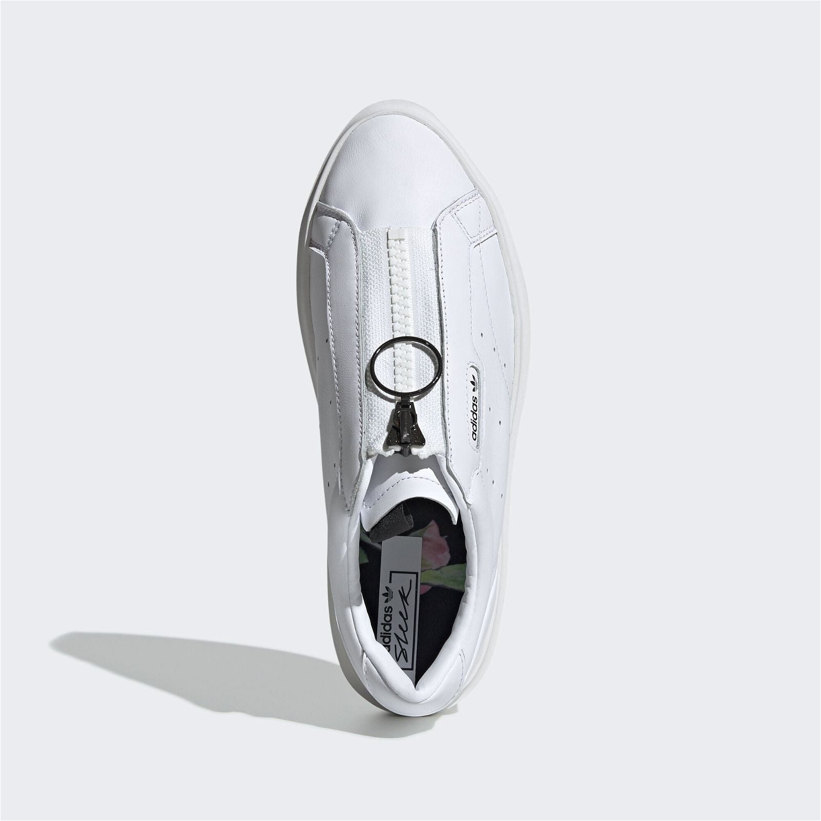 adidas Womens Sleek Super Zip Shoes - White - ViaductClothing - -