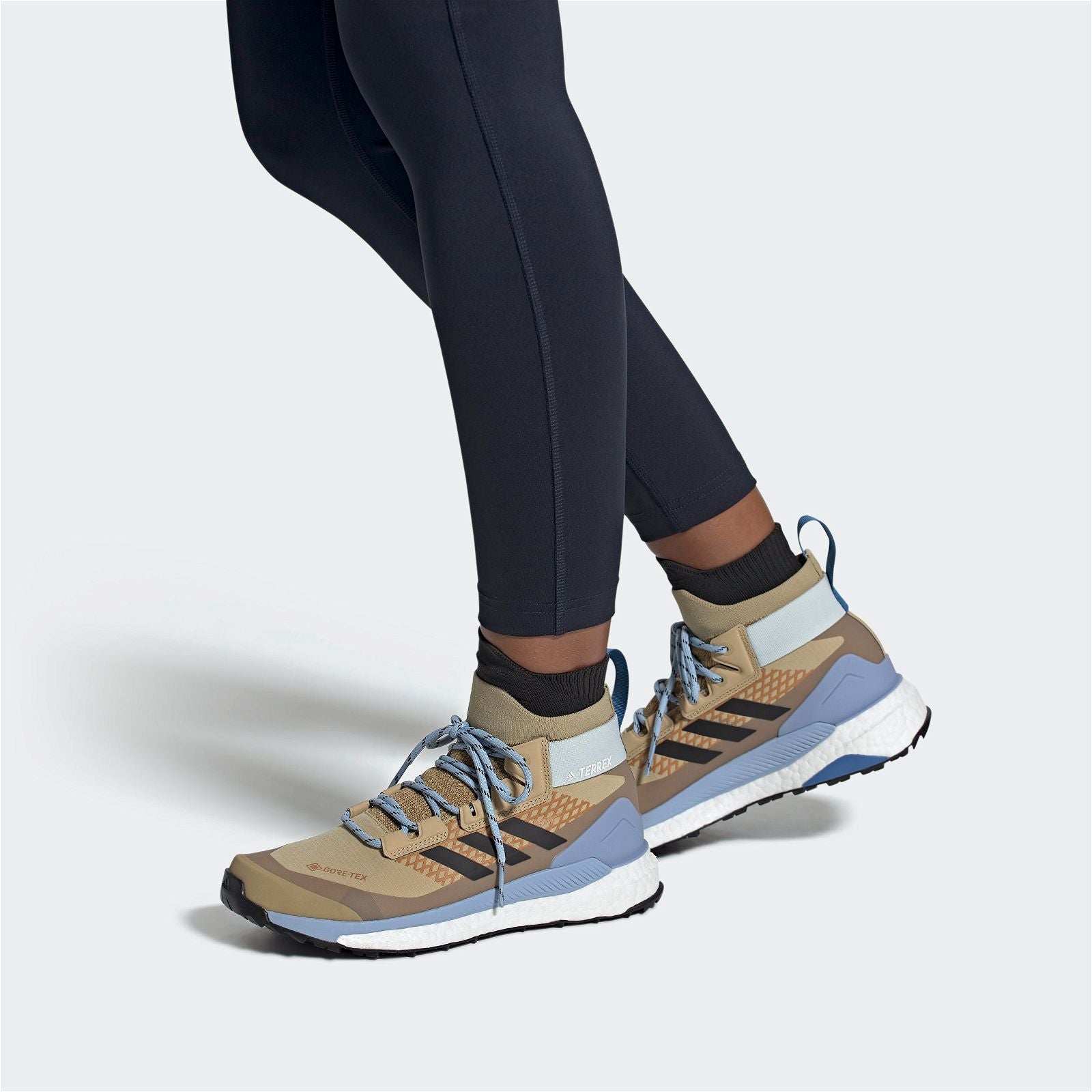 adidas Womens Terrex Free Hiker Gore-Tex Shoes - Beige - ViaductClothing - -