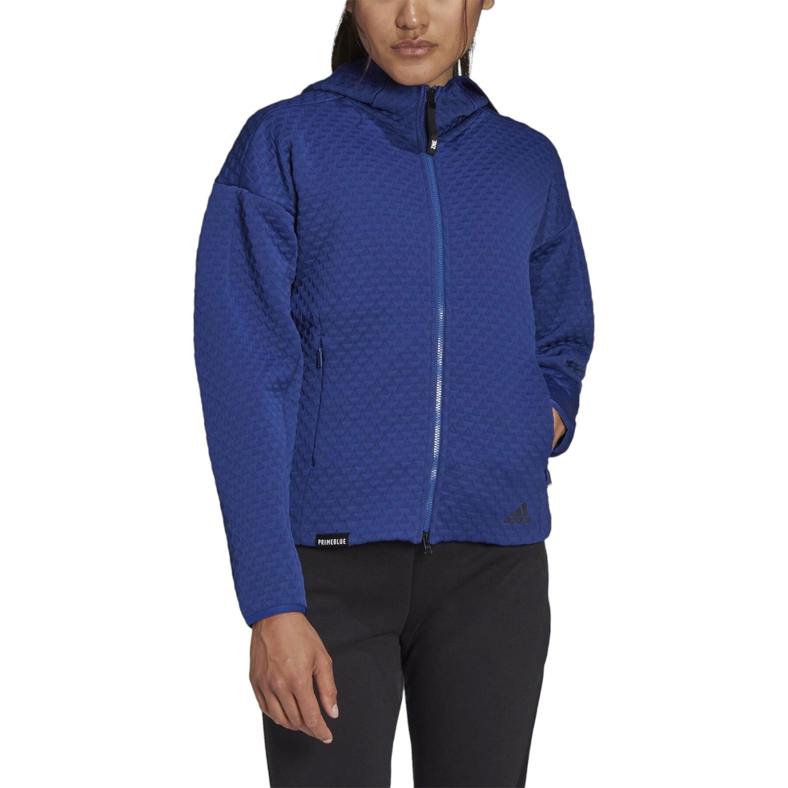adidas Womens Z.N.E. Full Zip Hoodie - Victory Blue - ViaductClothing - -